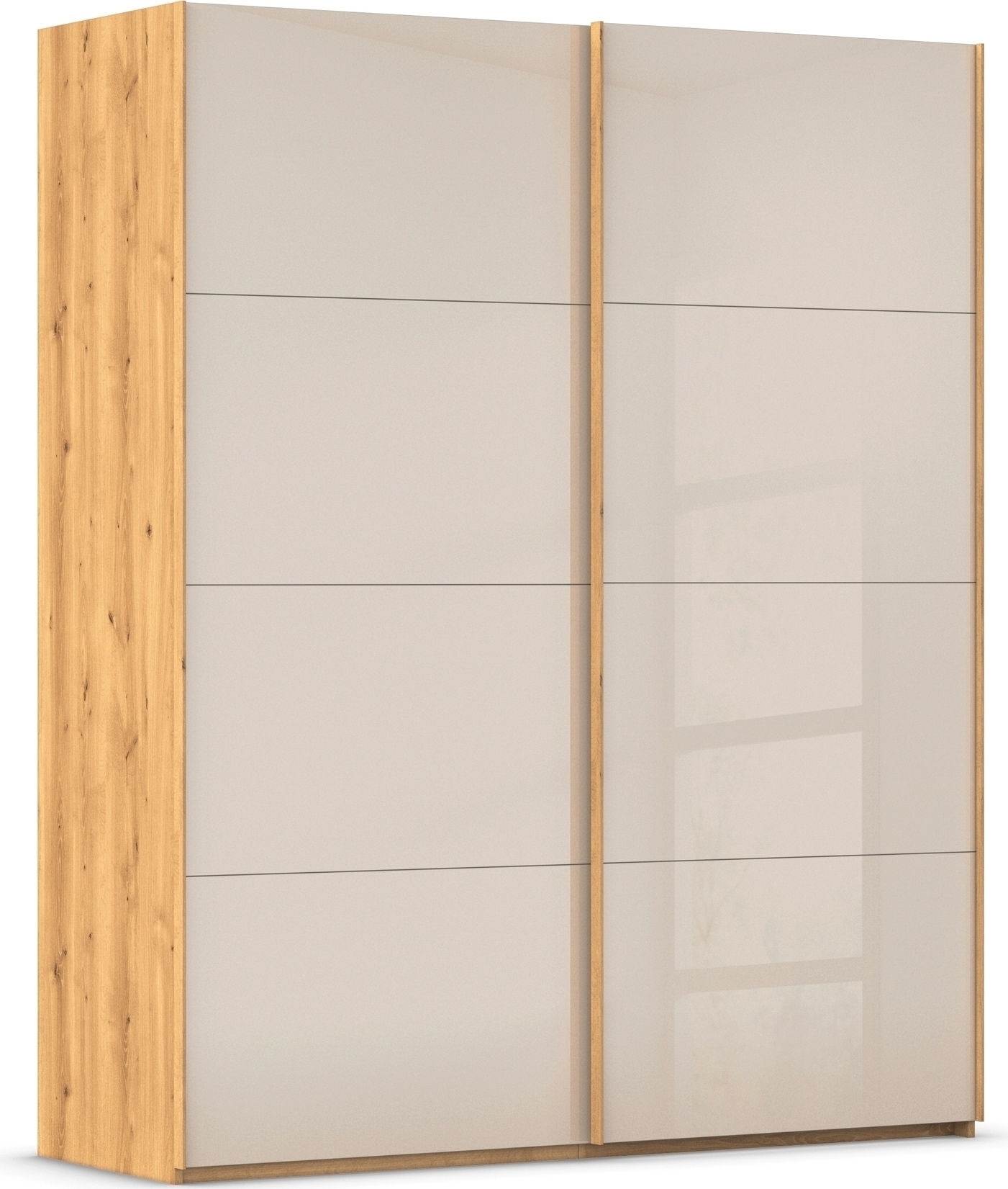 rauch Schwebetürenschrank "Kleiderschrank Schrank Garderobe Schlafzimmerschrank SCALE-FYRA" edle viergeteilte Türen mit Glas-Front viele Farben MADE IN GERMANY