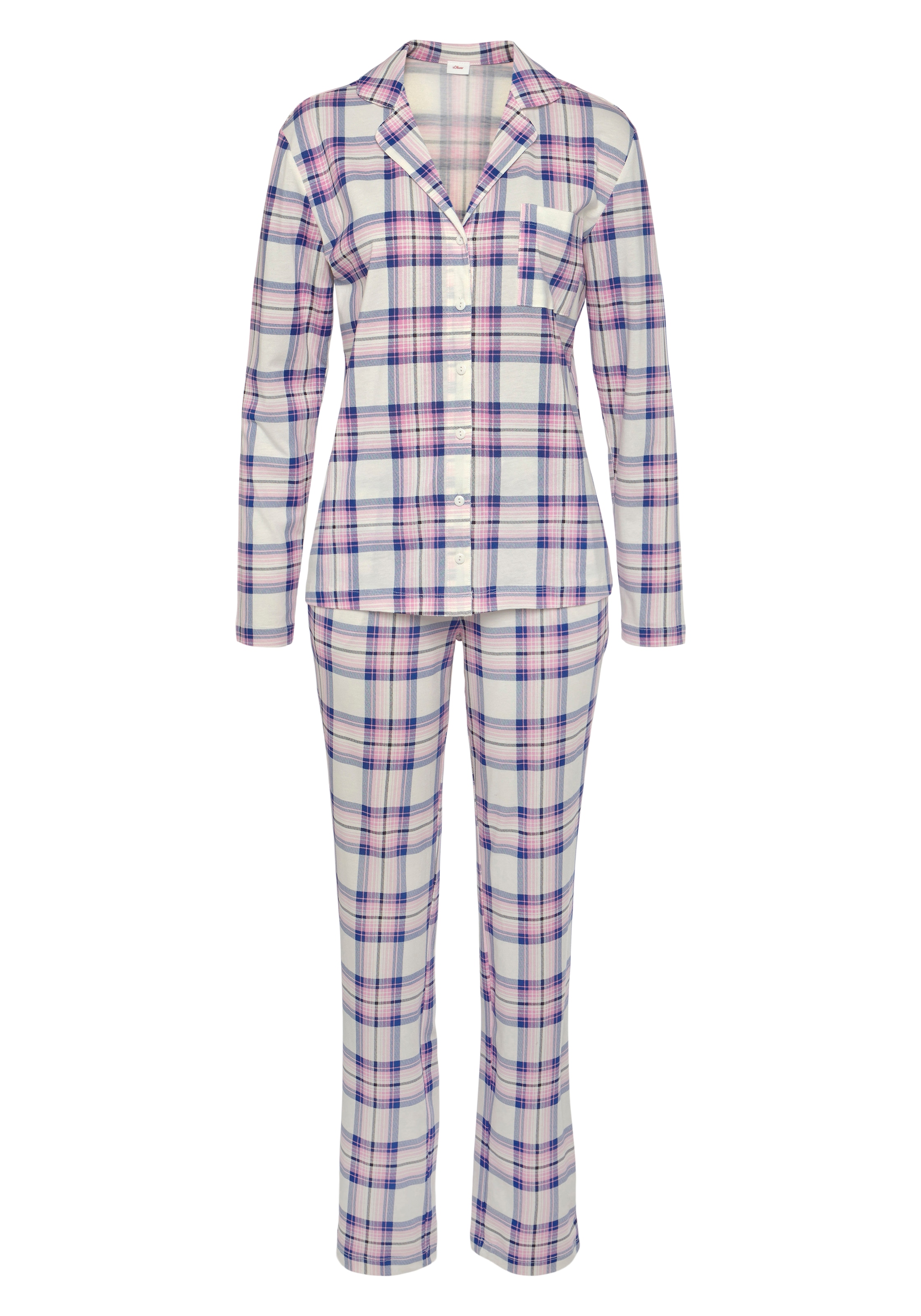 s.Oliver Pyjama, (2 tlg.), im klassischen Stil online kaufen | BAUR