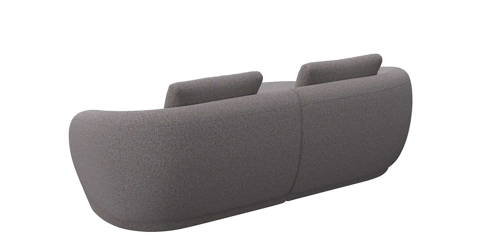 FLEXLUX Wohnlandschaft »Torino, rund, L-Form, Sofa-Ecke mit Recamiere, Longchair-Sofa«, Modernes, organisches Sofa-Design, Kaltschaum, Wellenunterfederung