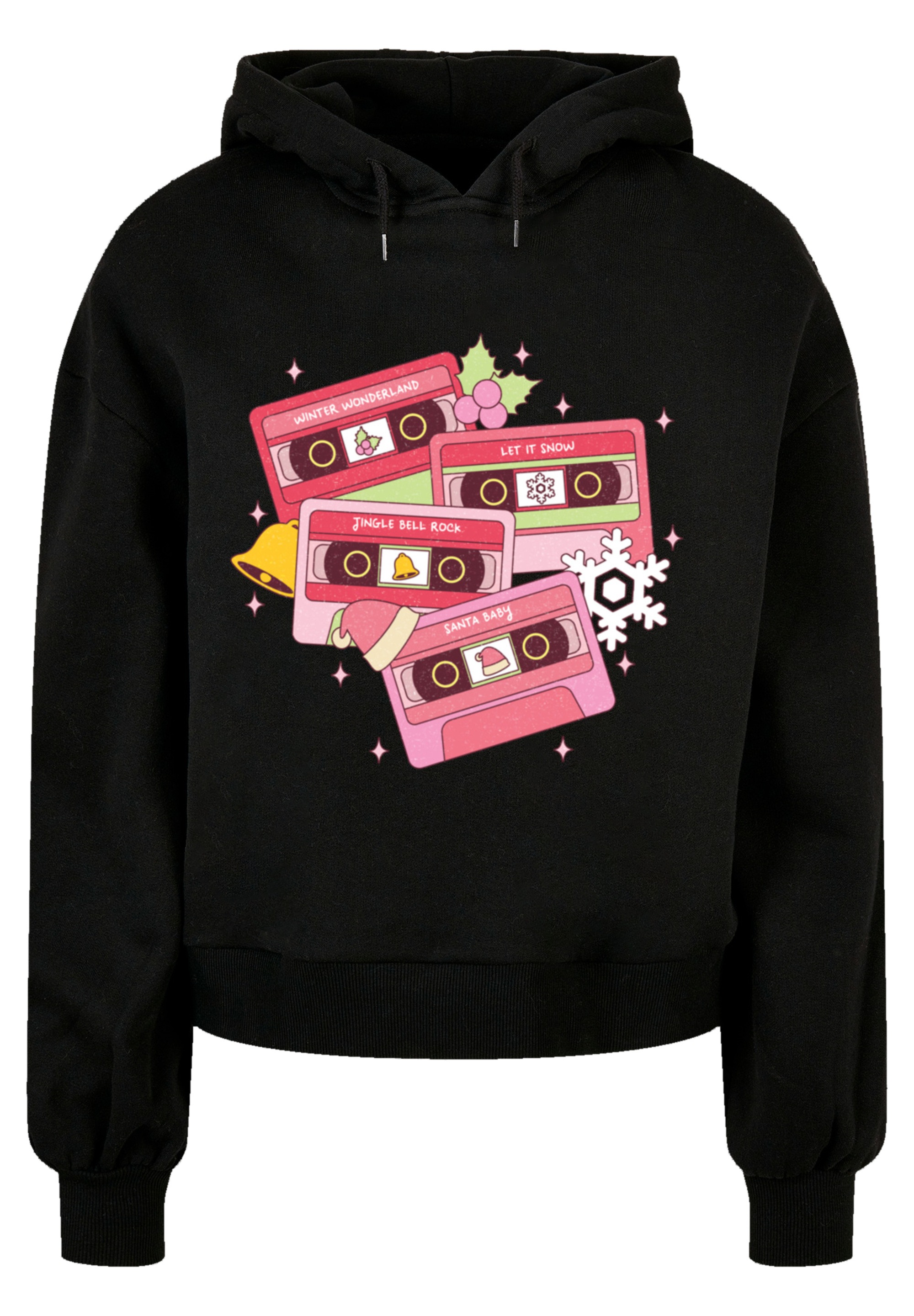 F4NT4STIC Kapuzenpullover »Weihnachten Retro Song Tapes Pink«, Premium Qualität, Christmas Collection