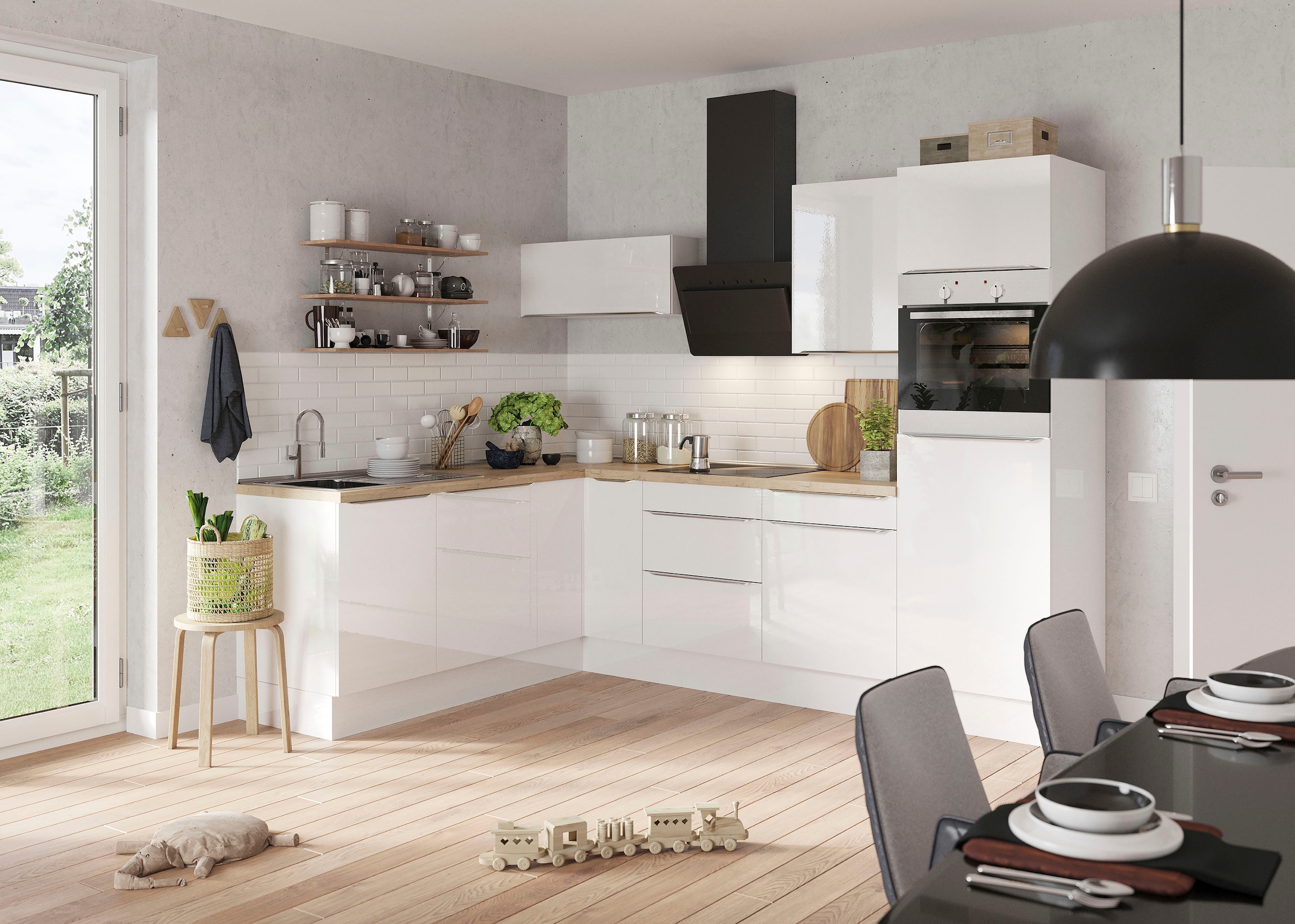 OPTIFIT Winkelküche »Aken«, ohne E-Geräte, Stellbreite 200 x 270 cm