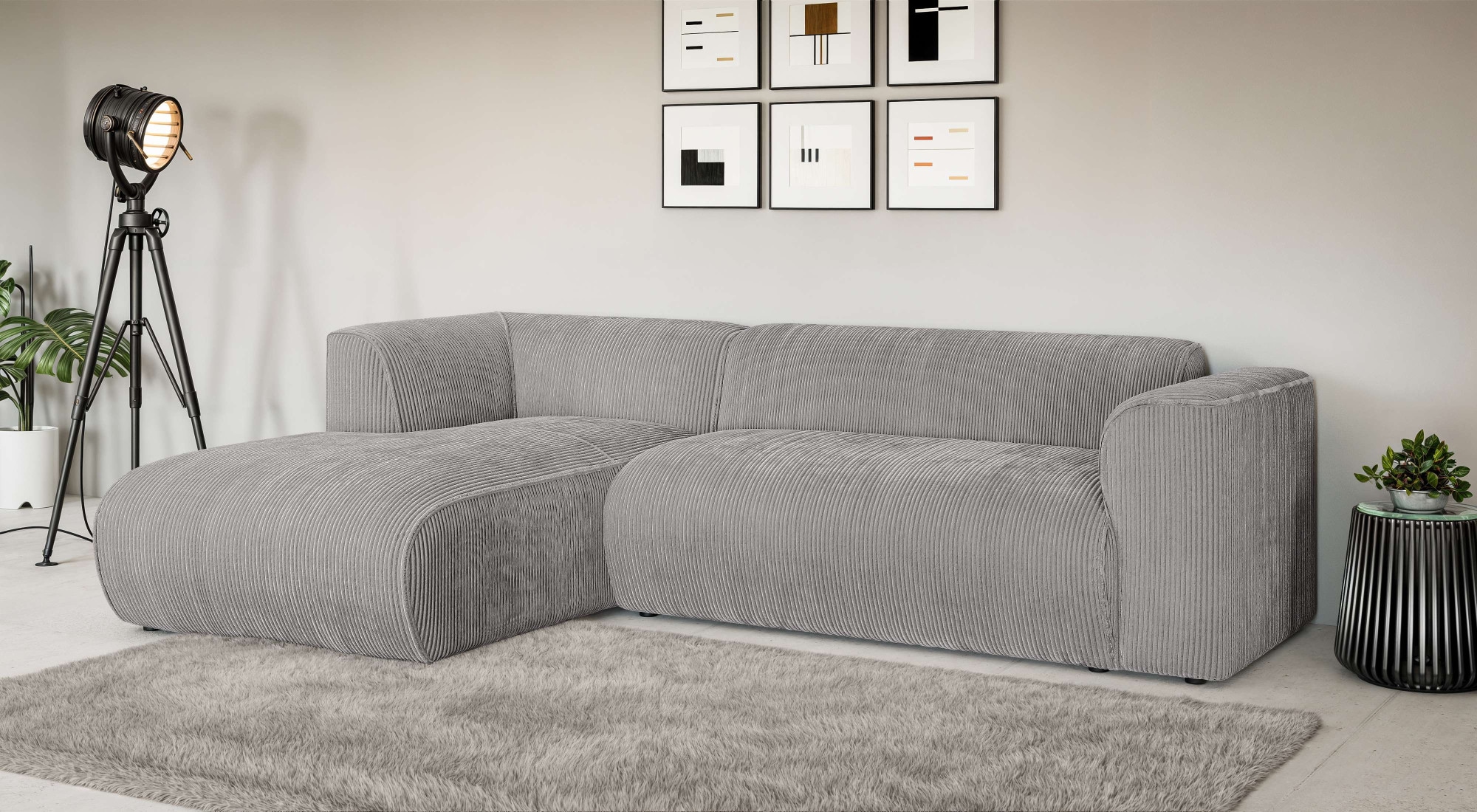 Home affaire Ecksofa "MERID L-Form (257 cm), zeitlos & stilvolles Design," günstig online kaufen