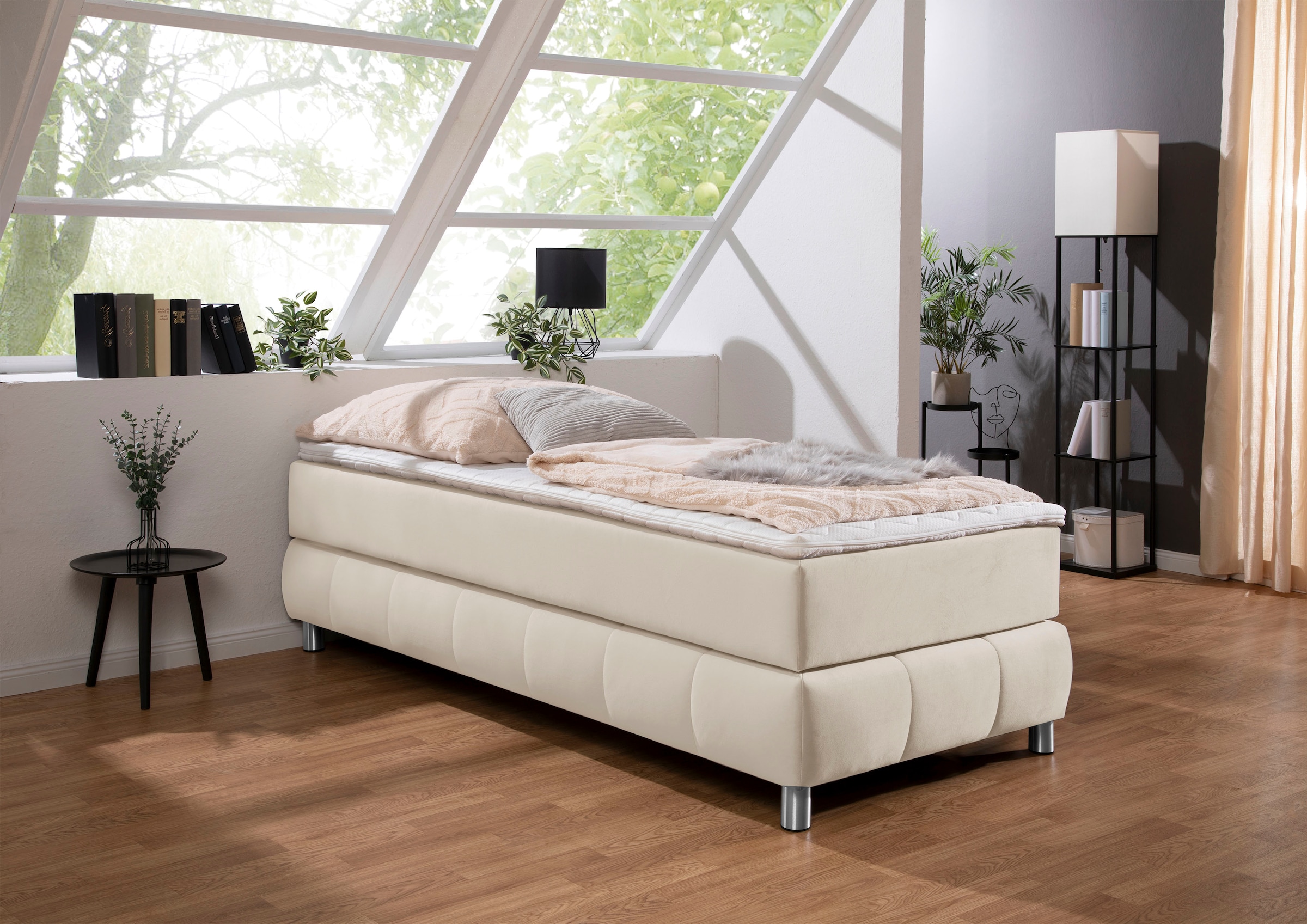 andas Boxspringbett "Salo", Ohne Kopfteil, inkl. Topper, auch in Überlänge günstig online kaufen