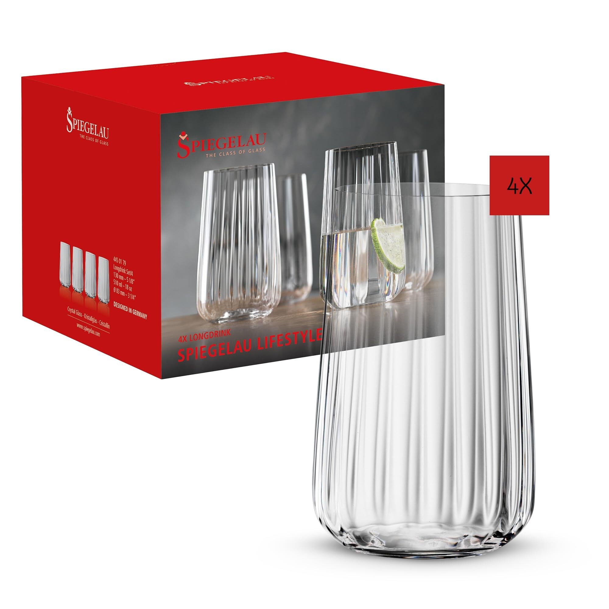 SPIEGELAU Longdrinkglas 4er Set LIFESTYLE 4x510ml baby