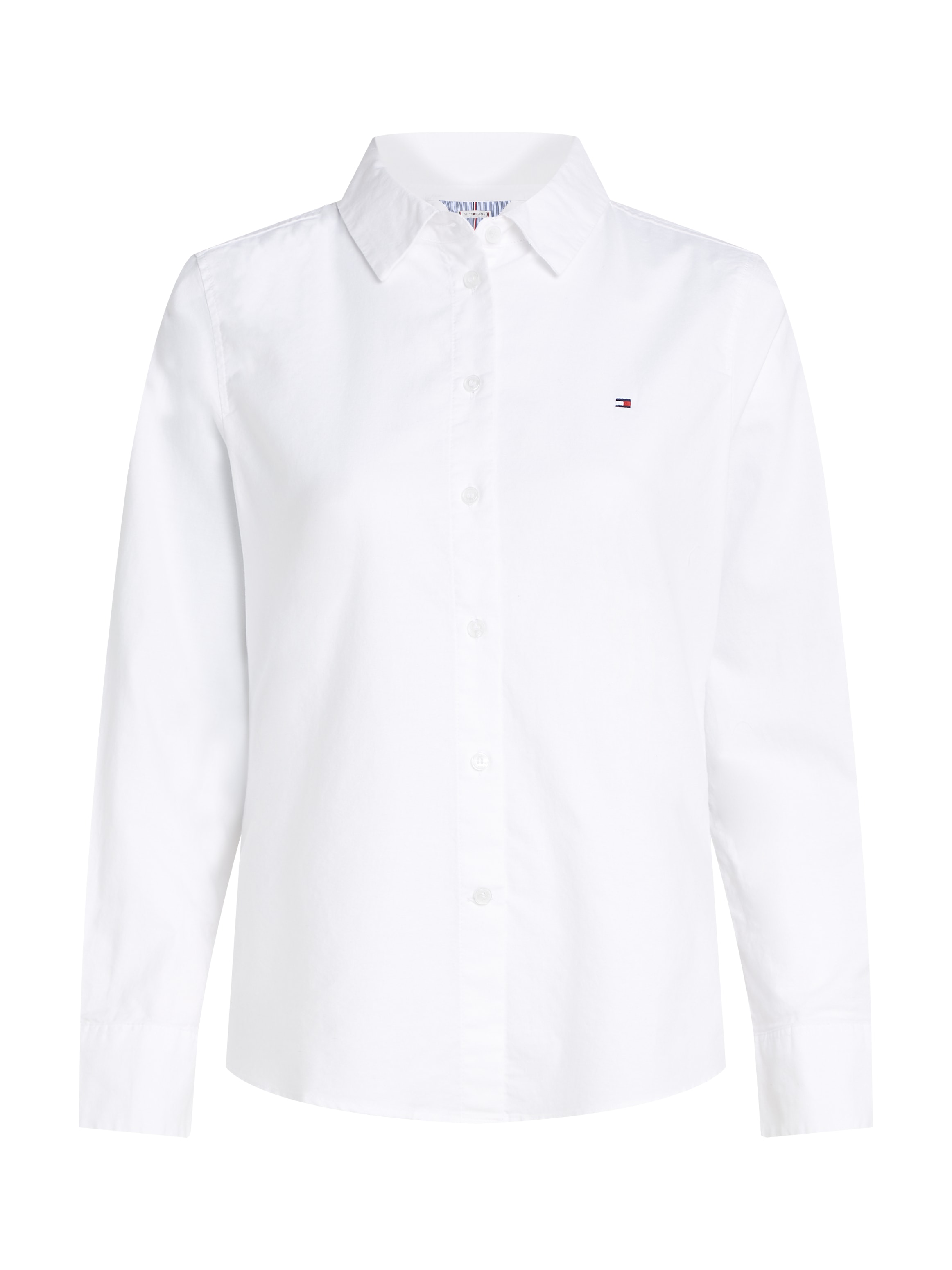 Tommy Hilfiger Hemdbluse »STRETCH OXFORD REGULAR SHIRT«, mit Logostickerei