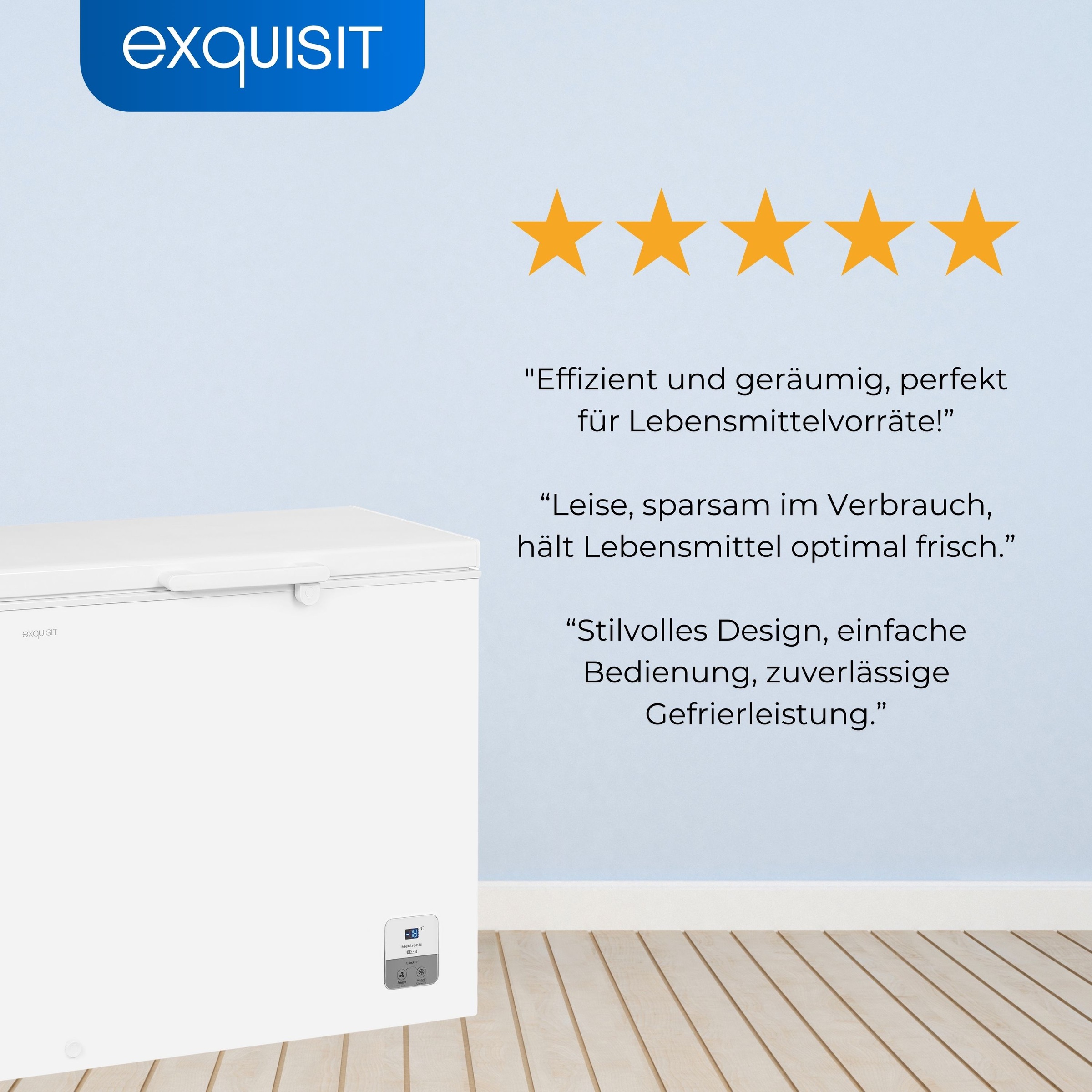 exquisit Gefriertruhe »GT200-HE-O11E weiss«, 85,3 cm hoch, 89,1 cm breit, mit Türschloss