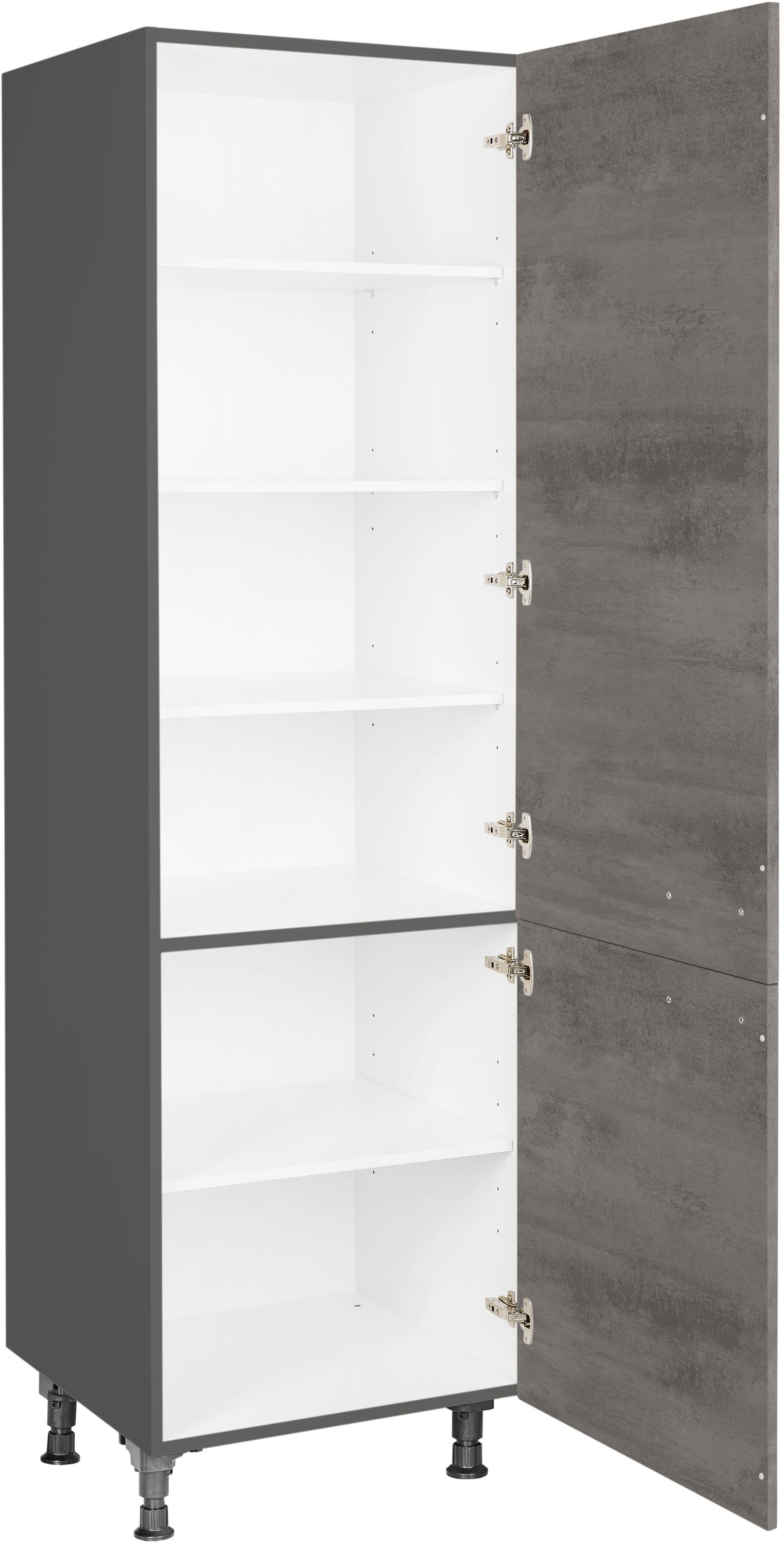 nobilia® Hochschrank »"Riva", Ausrichtung wählbar, mit zwei Türen, vormontiert,« Breite/Höhe: 60/216,6 cm