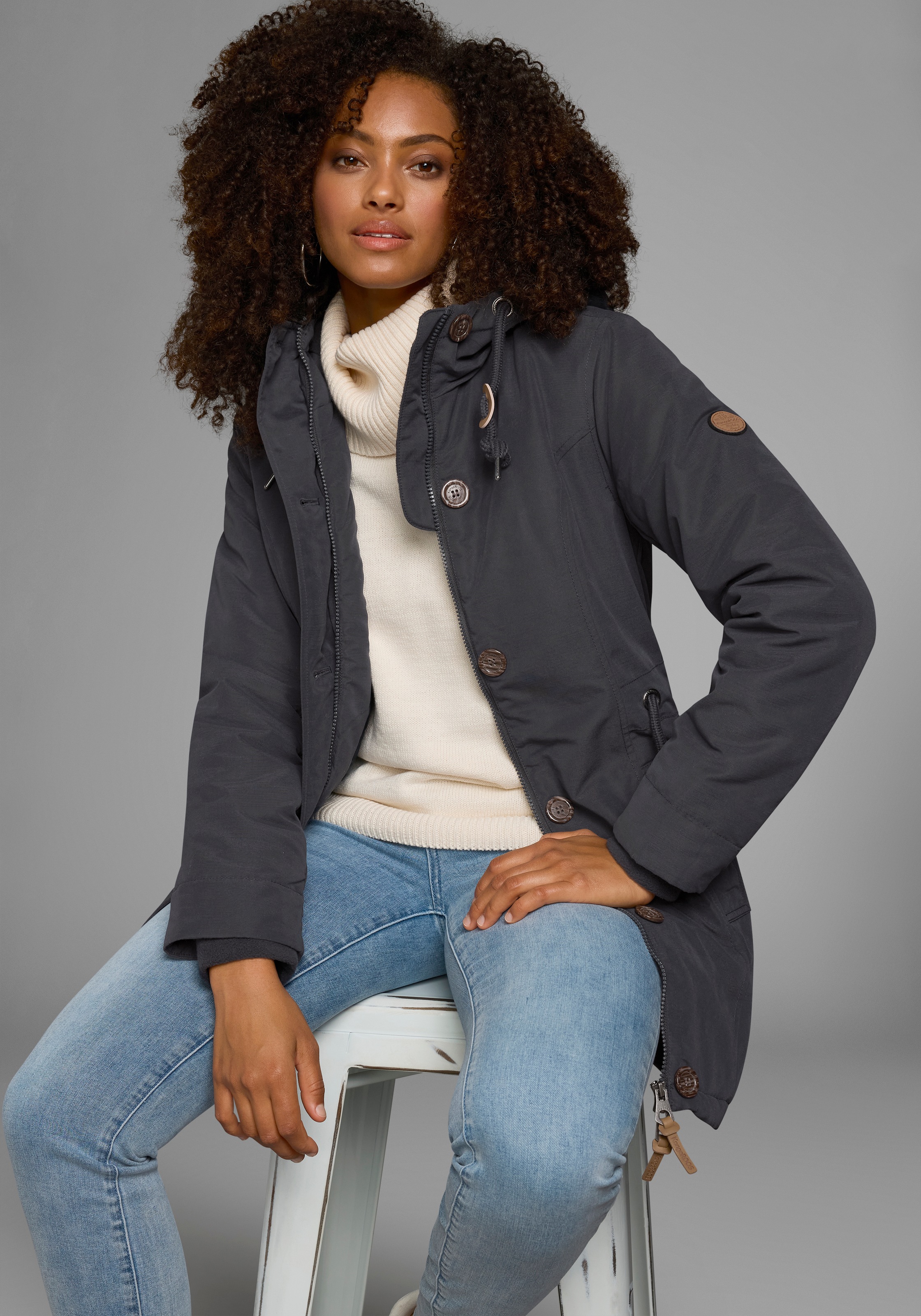 KangaROOS Winterjacke, mit Kapuze, für die kalte Jahreszeit, aus leichtem W günstig online kaufen