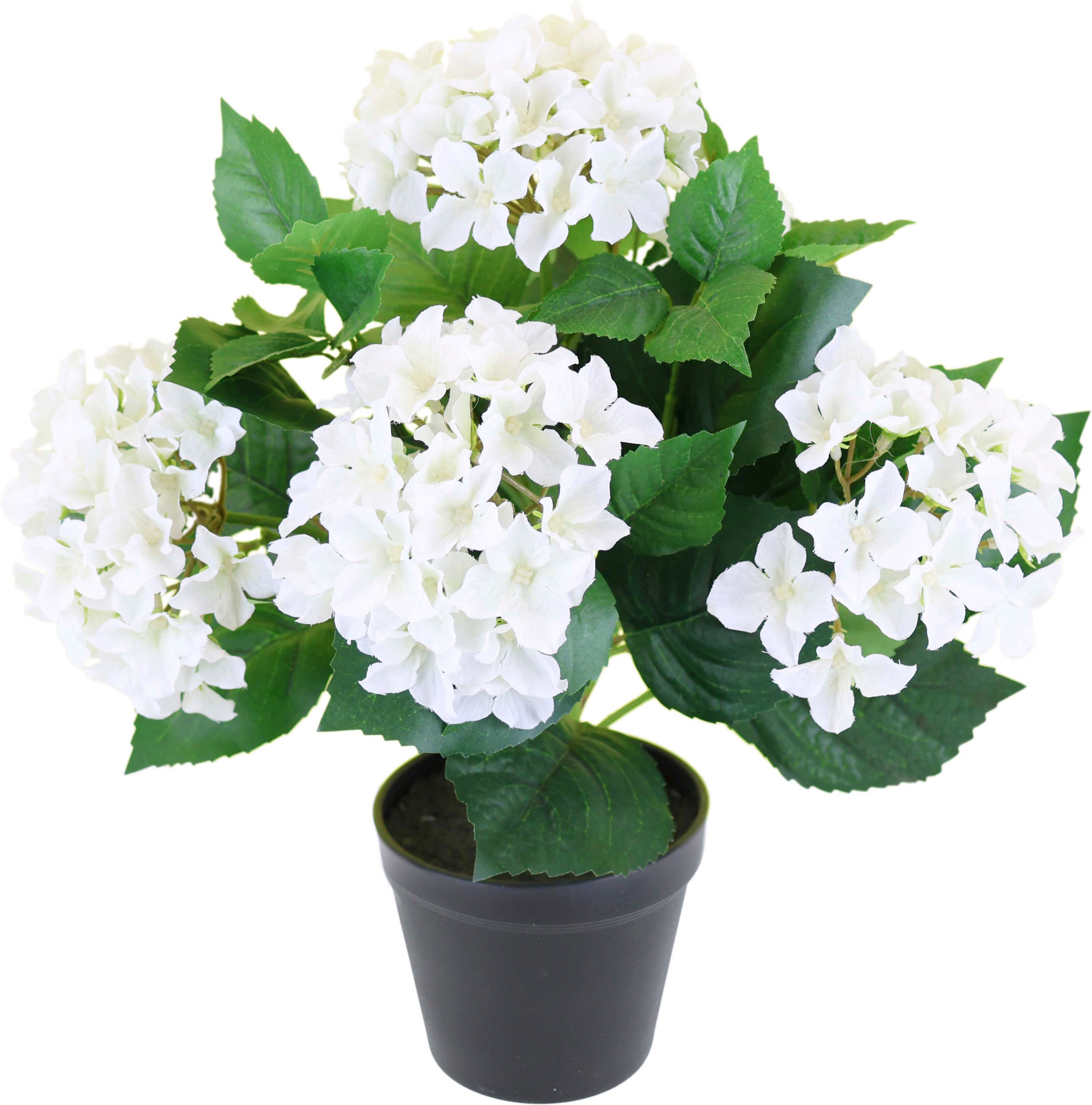 OTTO home Kunstblume "Künstliche Hortensie im Topf" 40cm Realistische Kunstpflanze Blumen Deko Blumen Pflanzen