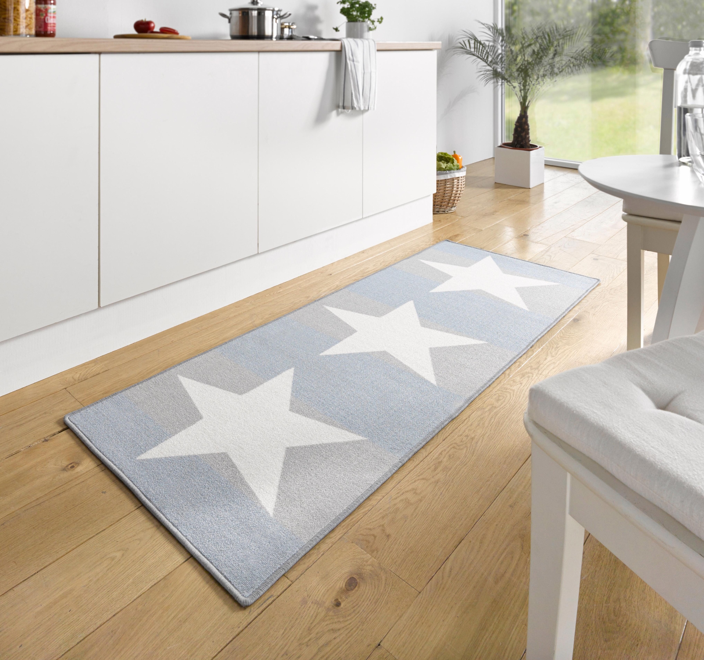 HANSE Home Küchenläufer »Sterne«, rechteckig, 8 mm Höhe, Kurzflor, rutschhemmend, Sterne, Strapazierfähig, Küche, Flur