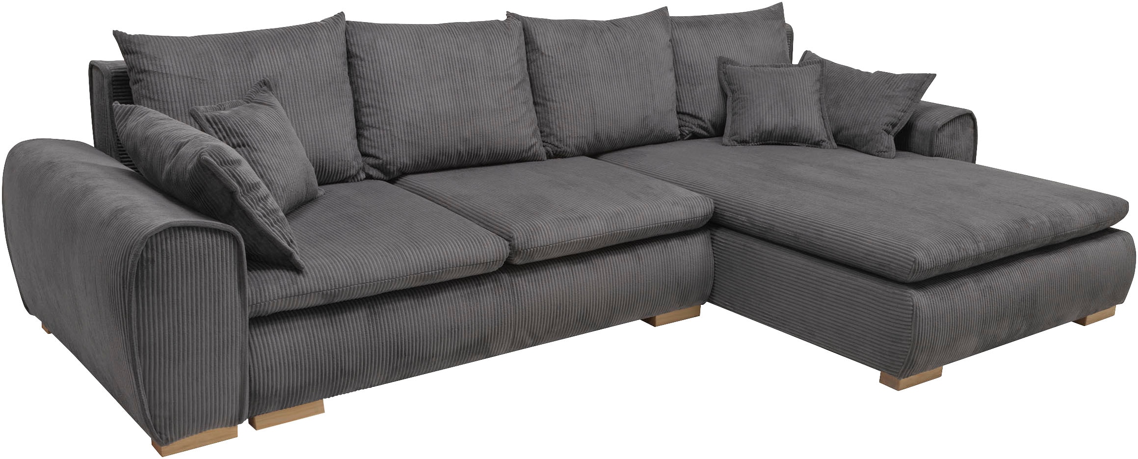 Home affaire Ecksofa »Cara Mia«, Cord Bezug, inkl. Schlaffunktion und Stauraum