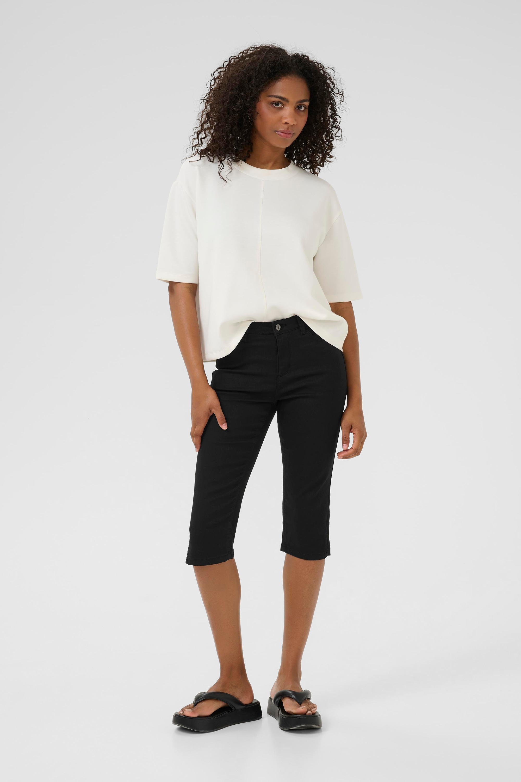 KAFFE Caprijeans »Damen Denim Caprihose KAzelina«