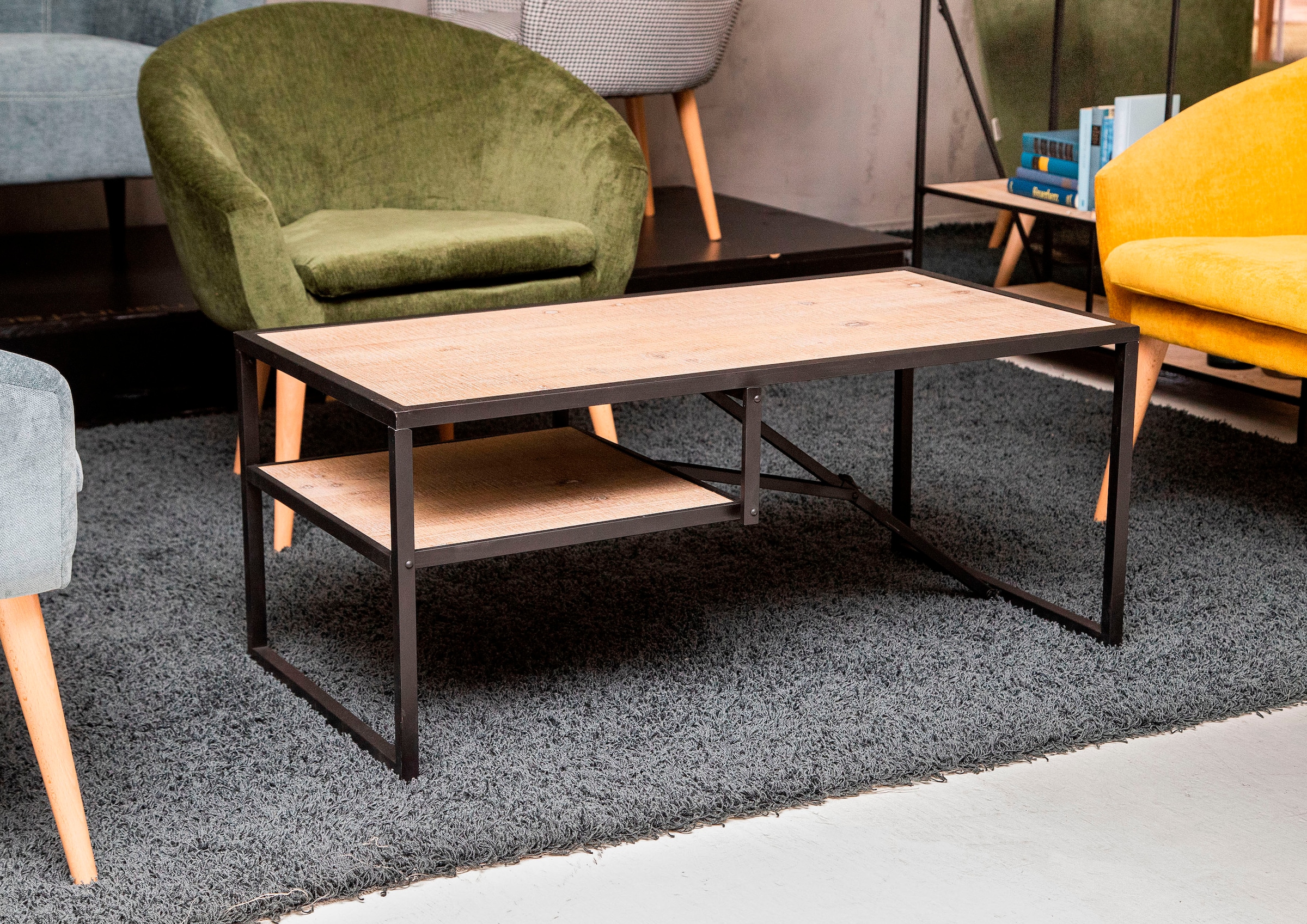 Gutmann Factory Couchtisch "Alcott, Sofatisch" Wohnzimmertisch 100 x 50cm, günstig online kaufen