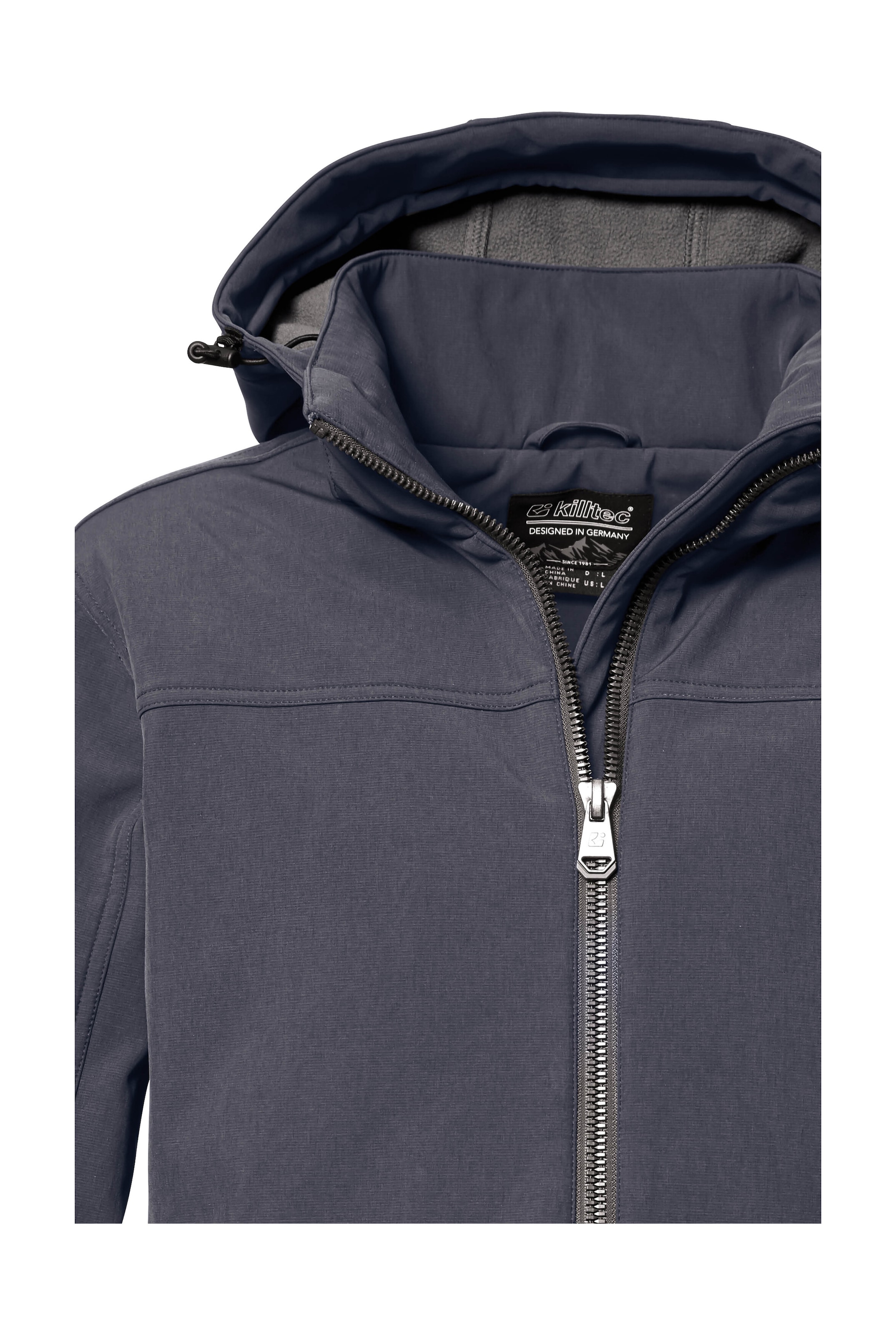 Killtec Softshelljacke »Herren Softshelljacke«, Wasserabweisende Softshelljacke mit Fleece, abnehmbarer Kapuze