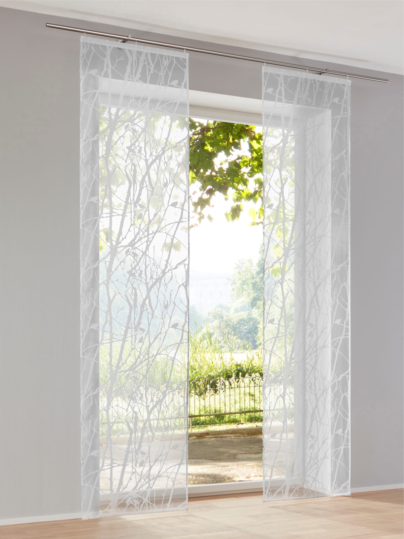 Schiebegardine HEINE HOME, B:57cm H:245cm, weiß, Viskose, Gardinen