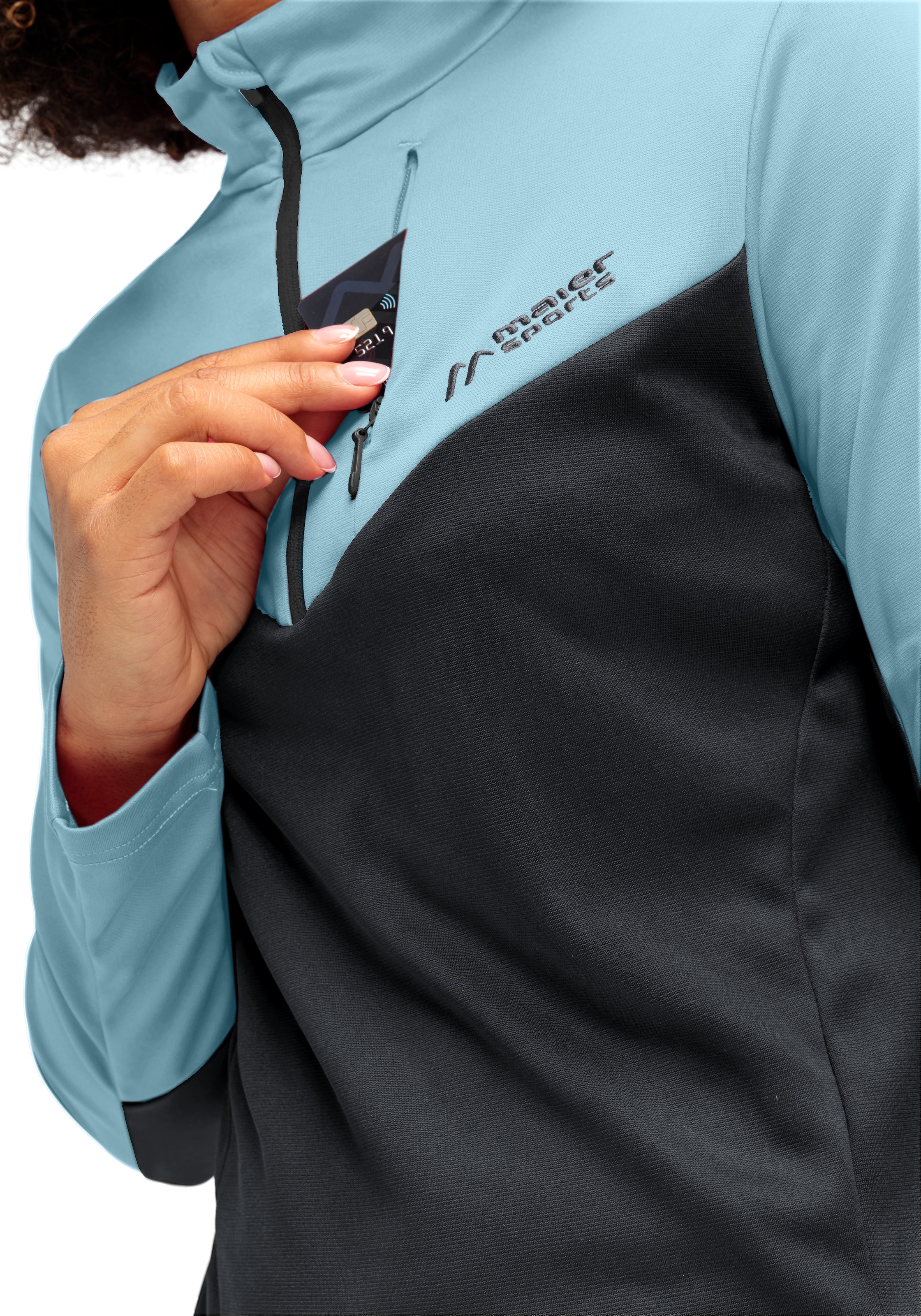 Maier Sports Rollkragenpullover »Evii« Damen Midlayer, warmes und schnelltrocknendes Fleece