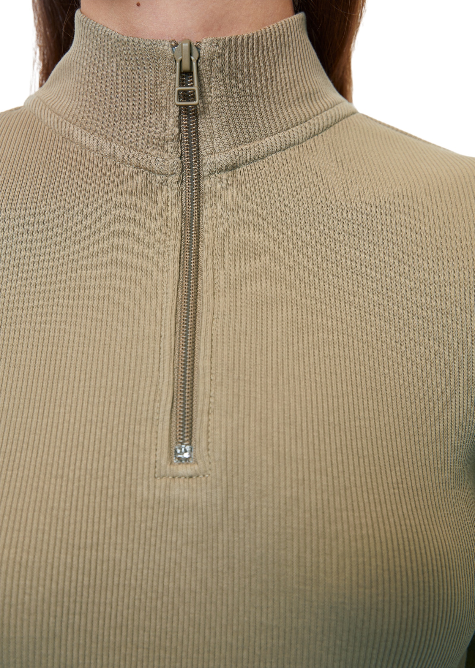 Langarmshirt Rib-Jersey« | BAUR O\'Polo »aus kaufen Marc DENIM softem