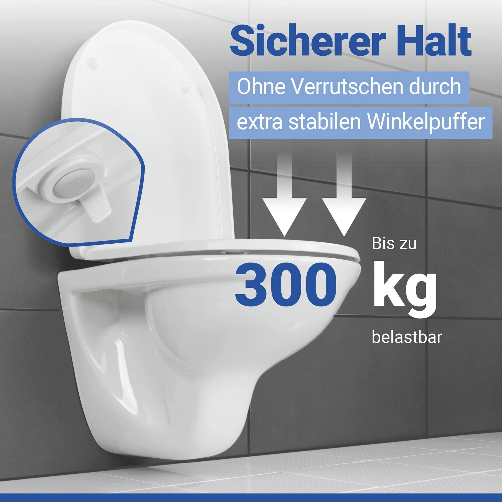 WENKO WC-Sitz »Sindia« belastbar mit bis zu 300 kg