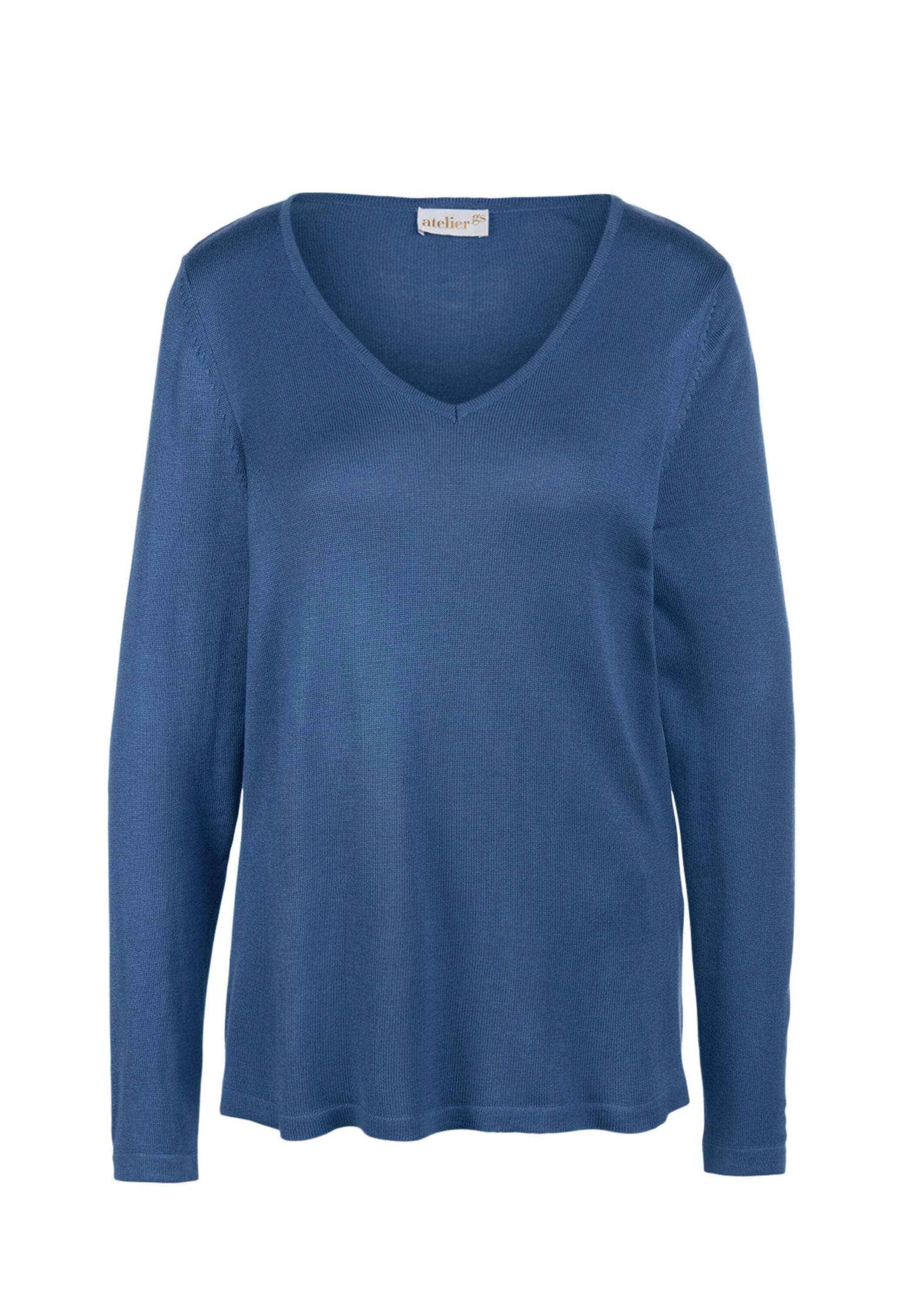GOLDNER Strickpullover "Unkomplizierter Pullover mit V-Ausschnitt" Ohne