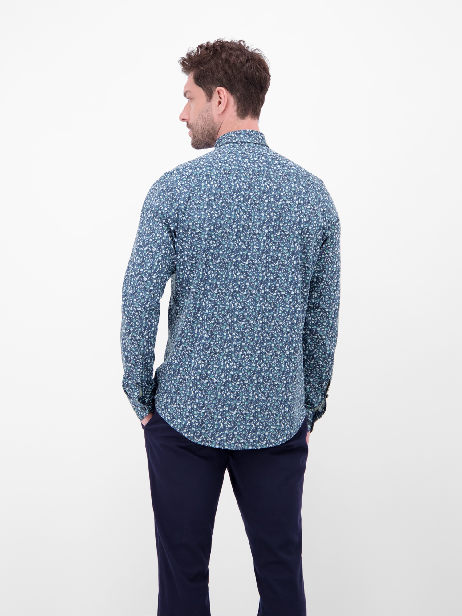 LERROS Langarmhemd "LERROS Jerseyhemd mit Haifischkragen" günstig online kaufen