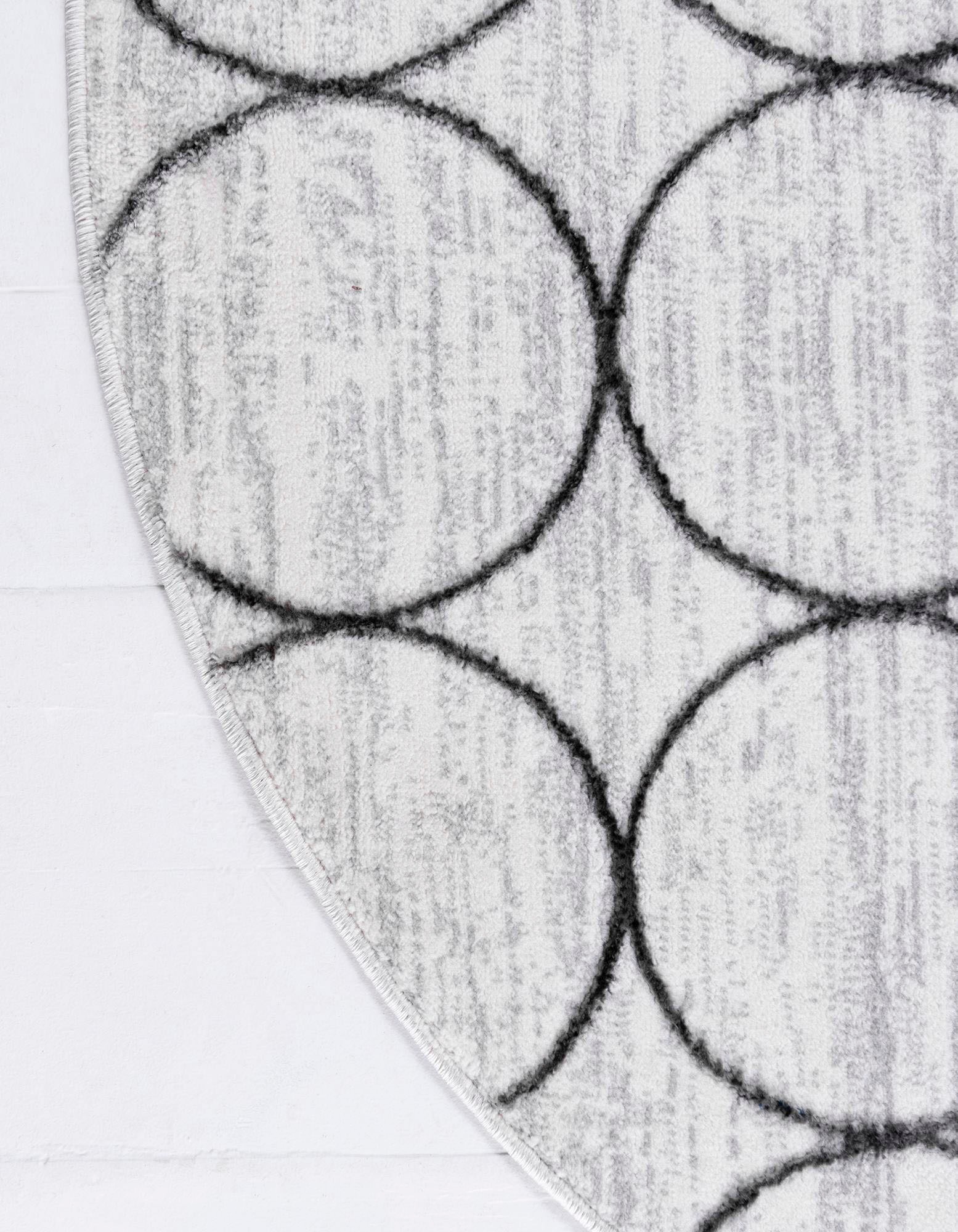 Myflair Möbel & Accessoires Teppich »Titan Trellis«, rund, 13 mm Höhe, Kurzflor, gewebt, modernes Design, Motiv Kreise