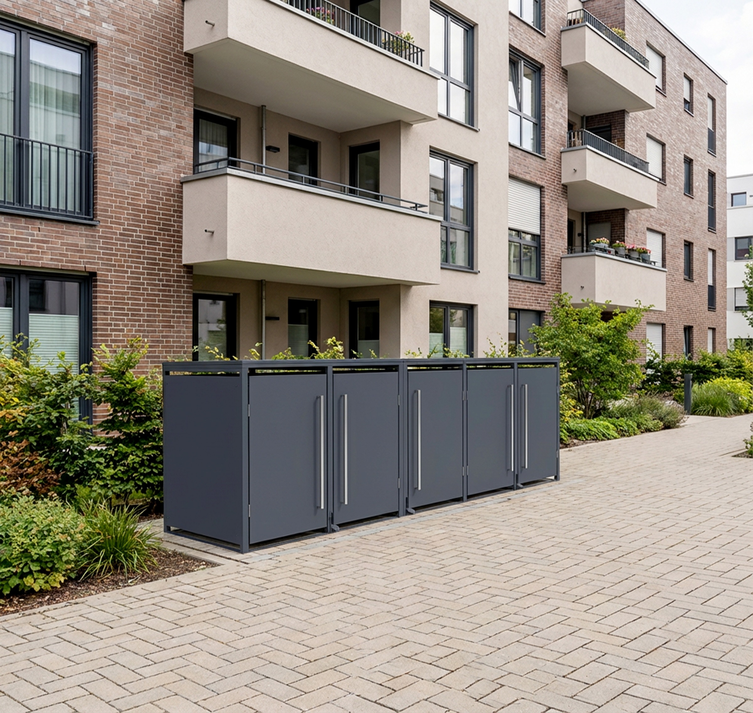 WESTMANN Kissenbox »Kunststoff-Gartenbox XXL Silva 570l, Anthrazit« 74x150x66cm, stabile und wetterfeste Konstruktion aus Kunststoff