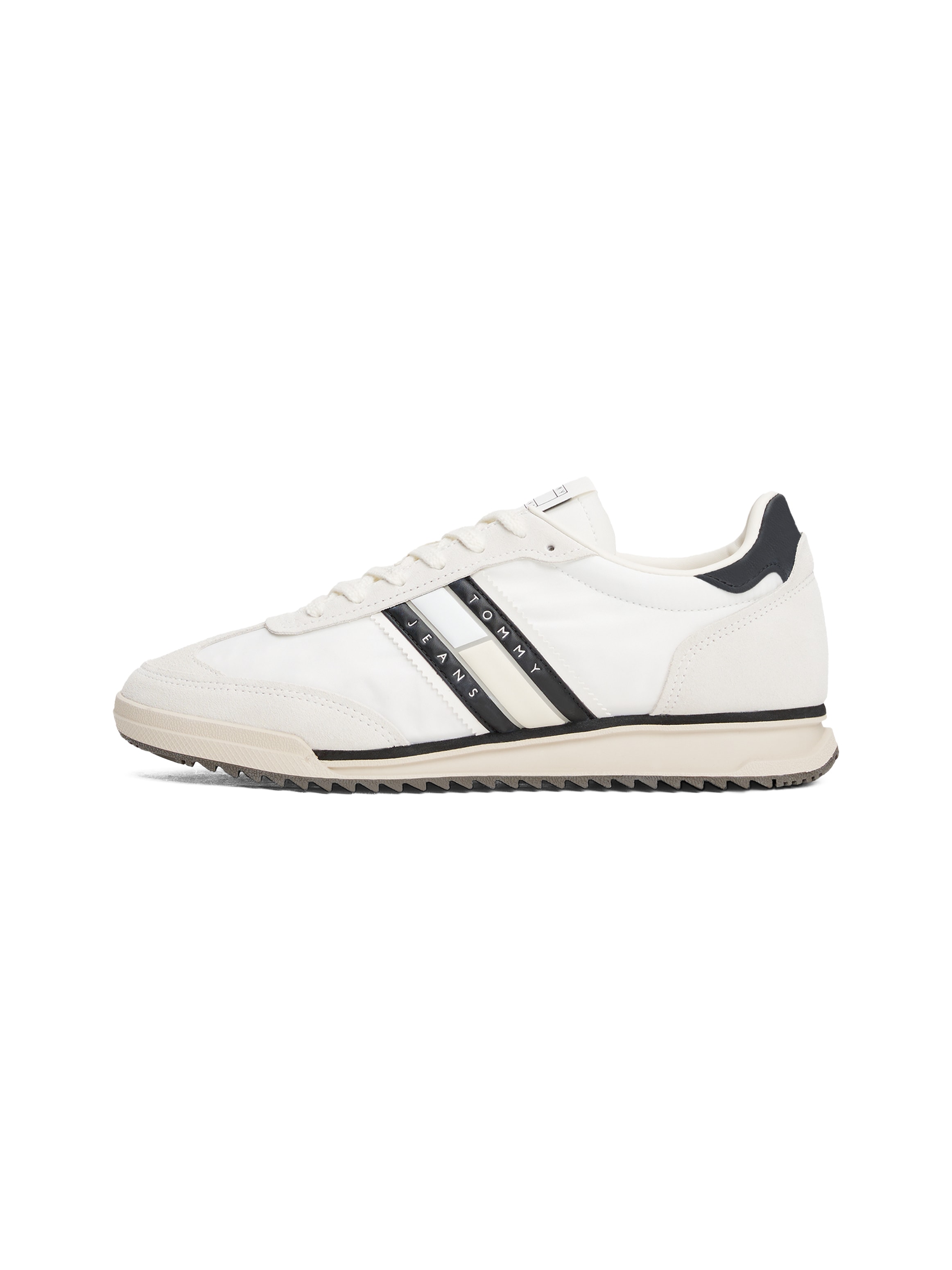 Tommy Jeans Sneaker »TJM RETRO RUNNER CLEATED«, Freizeitschuh, Halbschuh, Schnürer mit Kontrastbesatz