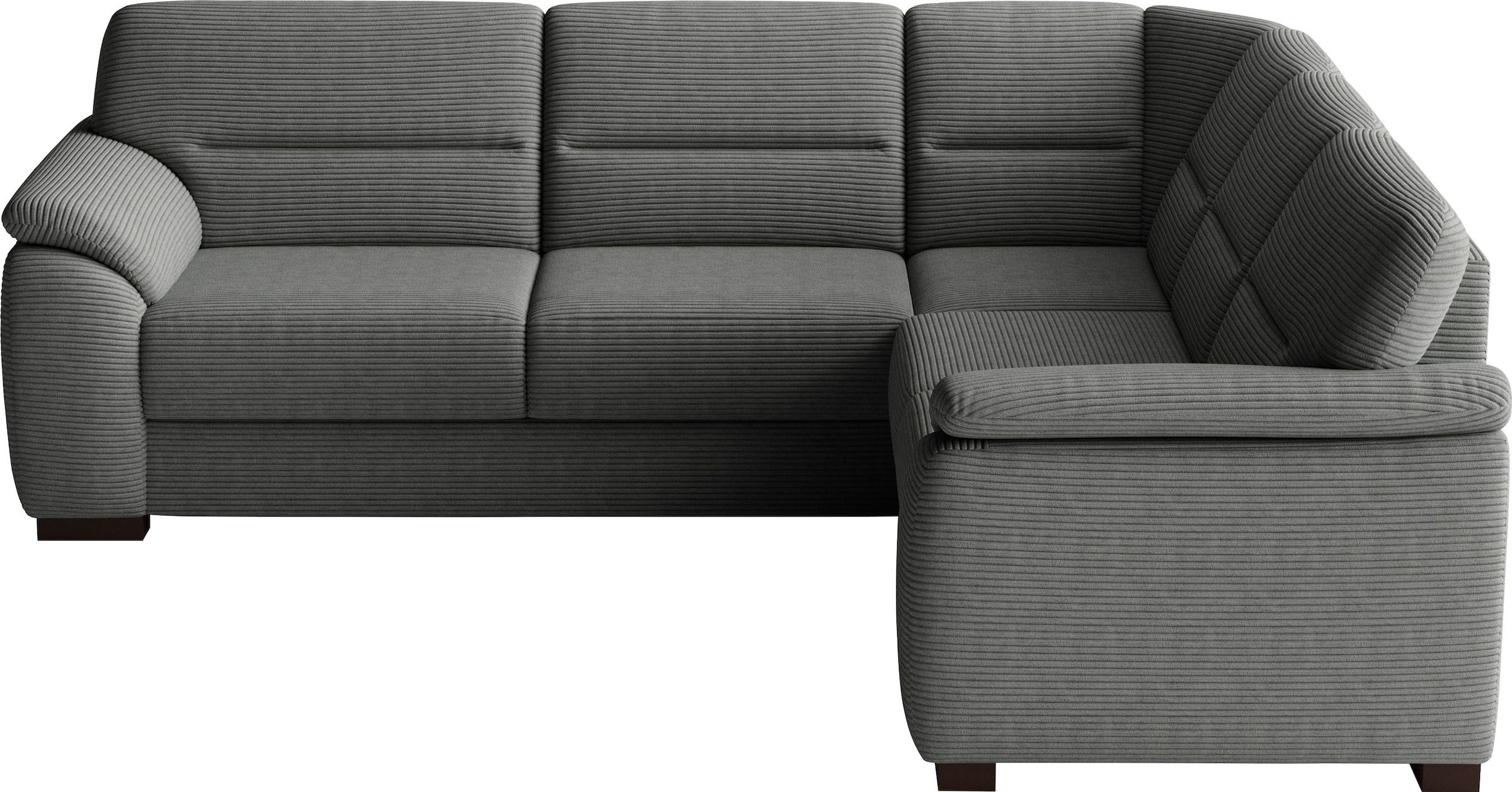 sit&more Ecksofa "Montego L-Form, B: 256 cm, große Stoffauswahl, Komfortsitzhöhe 46 cm" optional Schlaffunktion und Schubkasten mit Stauraum