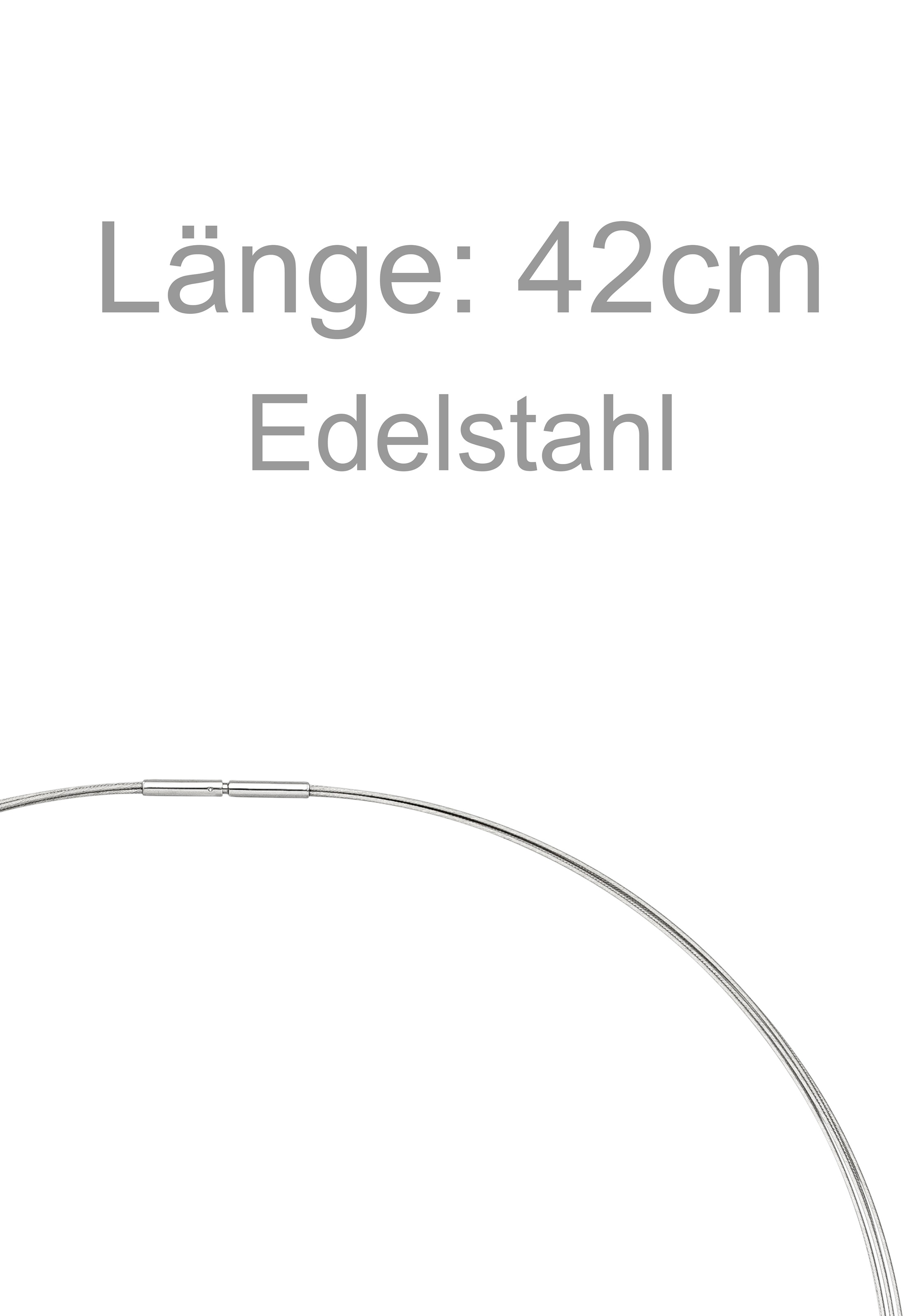 JOBO Halsreif 5-reihig Edelstahl 42 cm