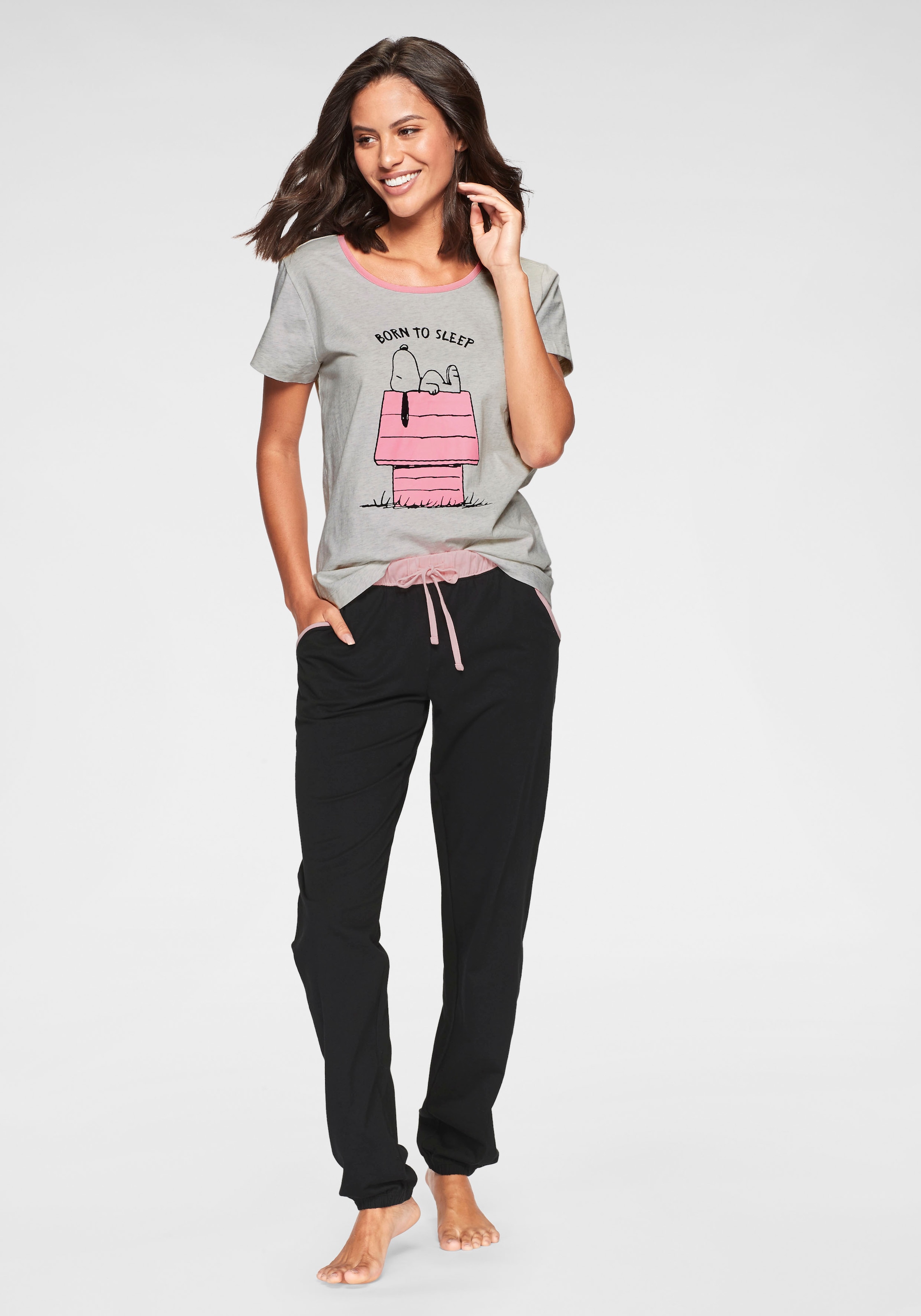 Peanuts Pyjama Set, 2 tlg. mit Snoopy-Print