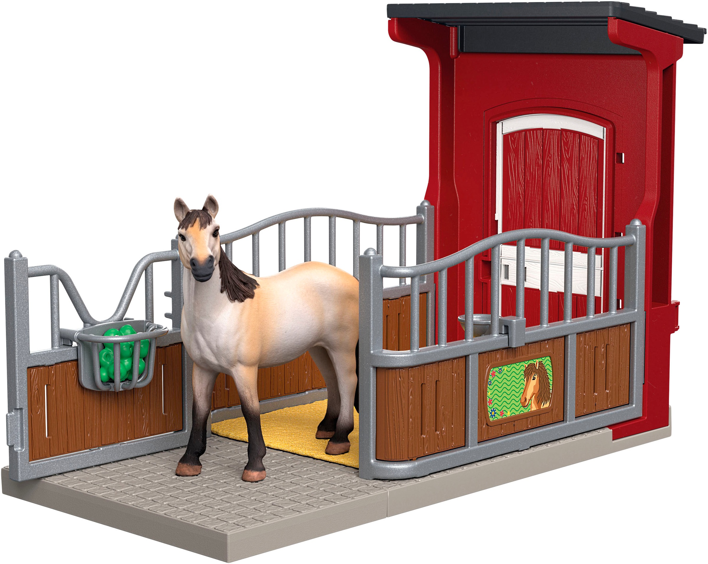 Schleich® Spielwelt »FARM WORLD, Ponybox mit Mustang Stute (42724)«, Made in Europe