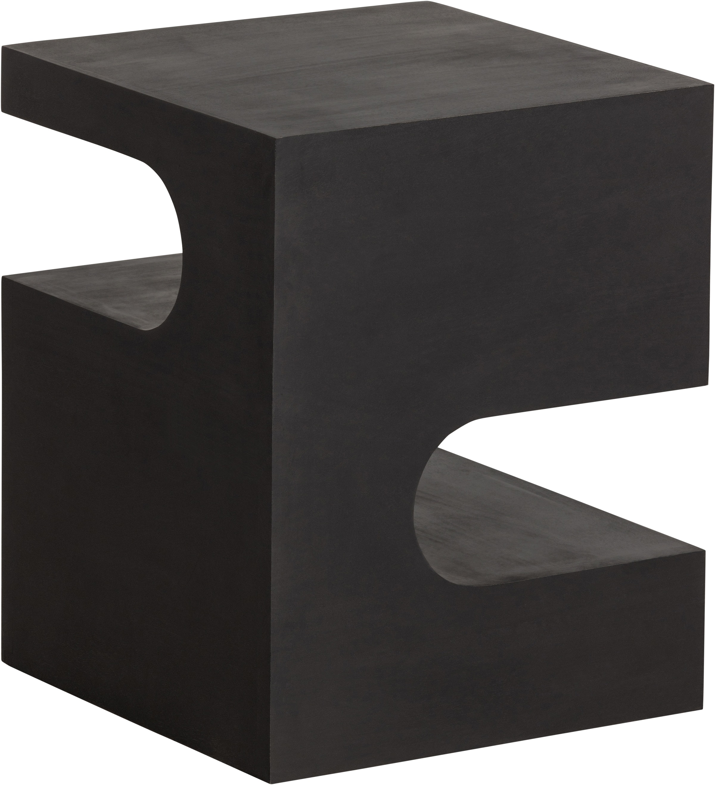 WOOOD Beistelltisch »Toma aus Mangoholz mit gedrehter Formgebung 40x40x50 cm« Tragkraft 15 kg, Plattendicke 5 cm, offener Zwischenboden 13 cm hoch