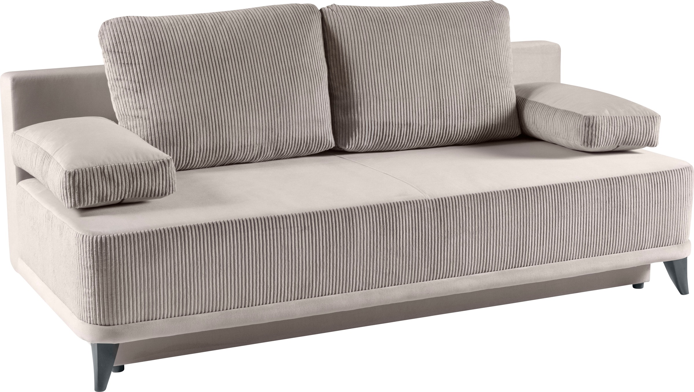 Thumbnail - WERK2 Schlafsofa "Rosso Breite 204, Liegefläche 140/200cm. aktueller Cord Materialmix" 2-Sitzer Sofa und Schlafcouch mit...