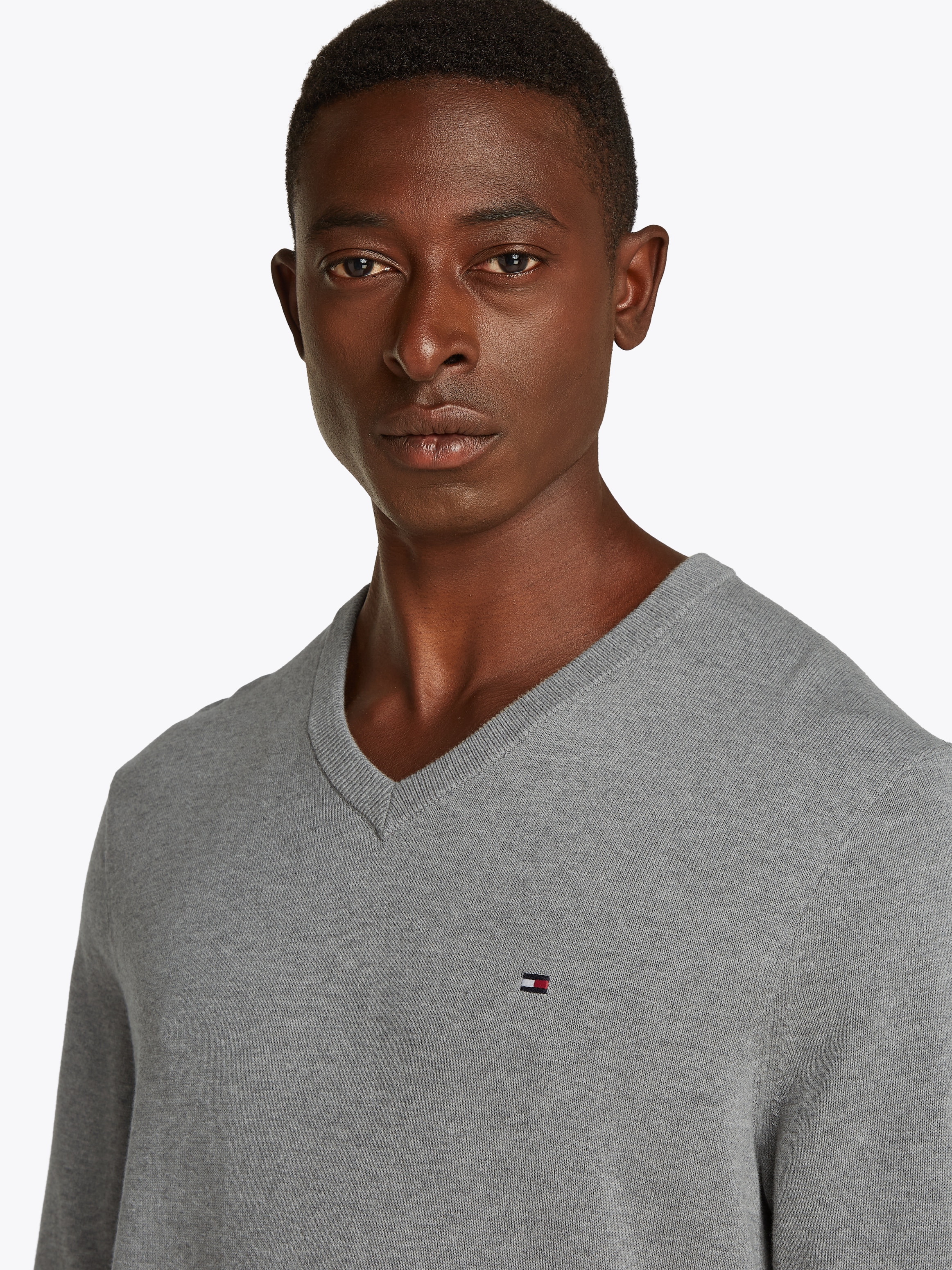 Tommy Hilfiger Strickpullover »ESSENTIAL COTTON V NECK«