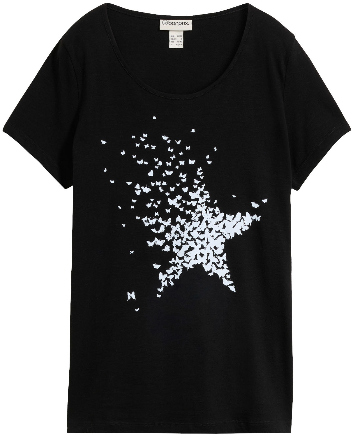 bonprix T-Shirt Oversize-Passform, Kurzarm-Design, aus Baumwolle