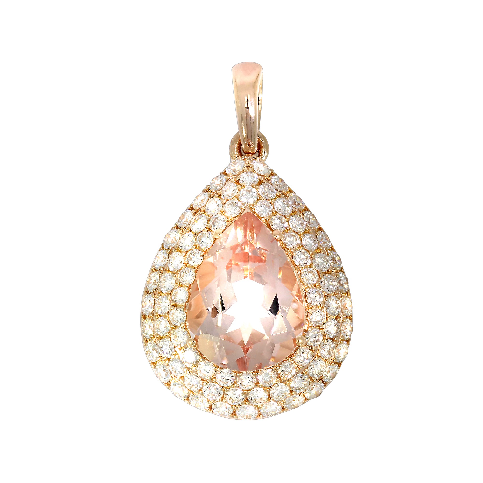 Creazione Bijoux Kettenanhänger »750/- Roségold mit Morganit und Diamanten«