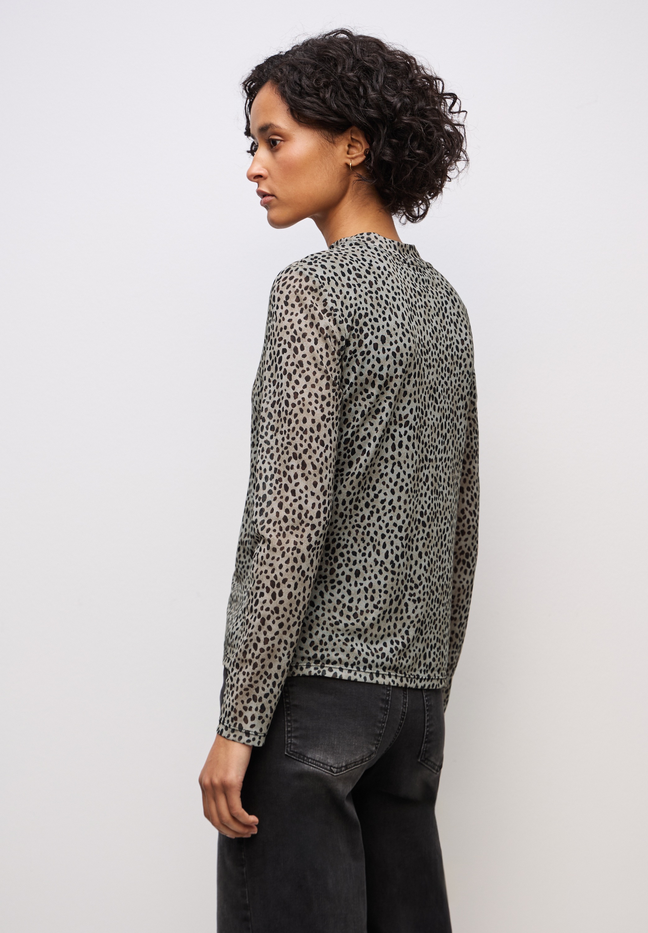 STREET ONE Langarmshirt mit Leomuster günstig online kaufen