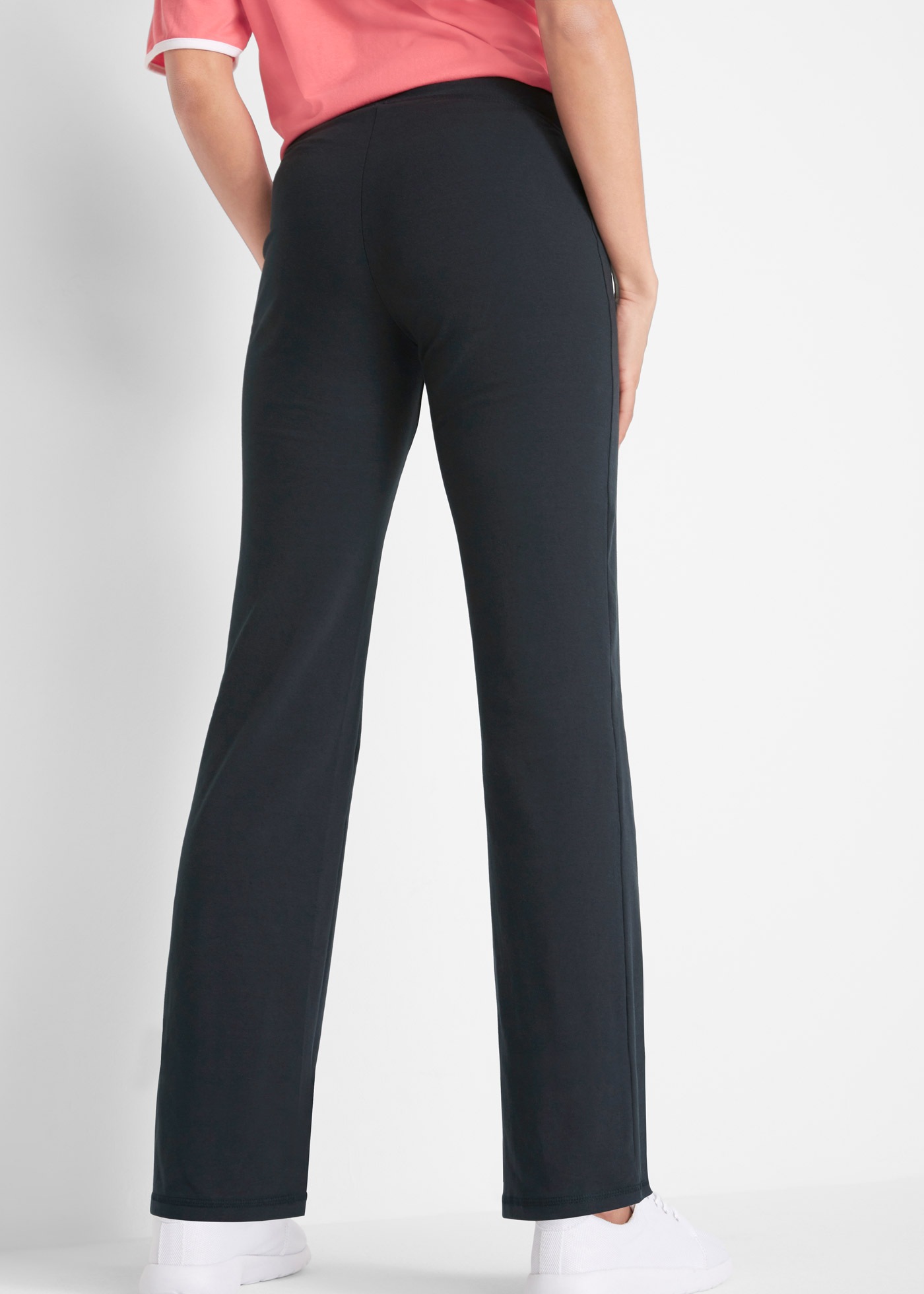 bonprix Sporthose aus Baumwolle mit Stretch, Bootcut-Design, Slim fit Passf günstig online kaufen