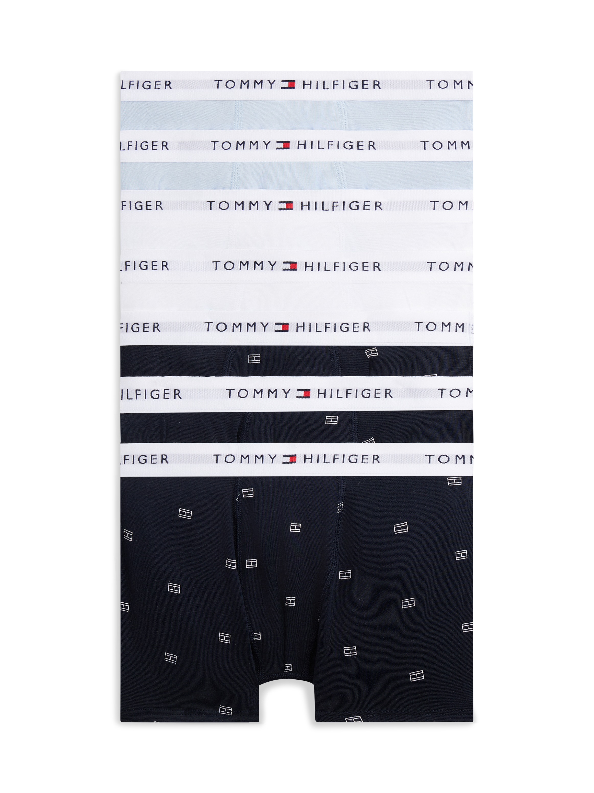 Tommy Hilfiger Underwear "7PK TRUNK PRINT" Packung, 7er, 7 Stk. mit Logo-Stretchbund