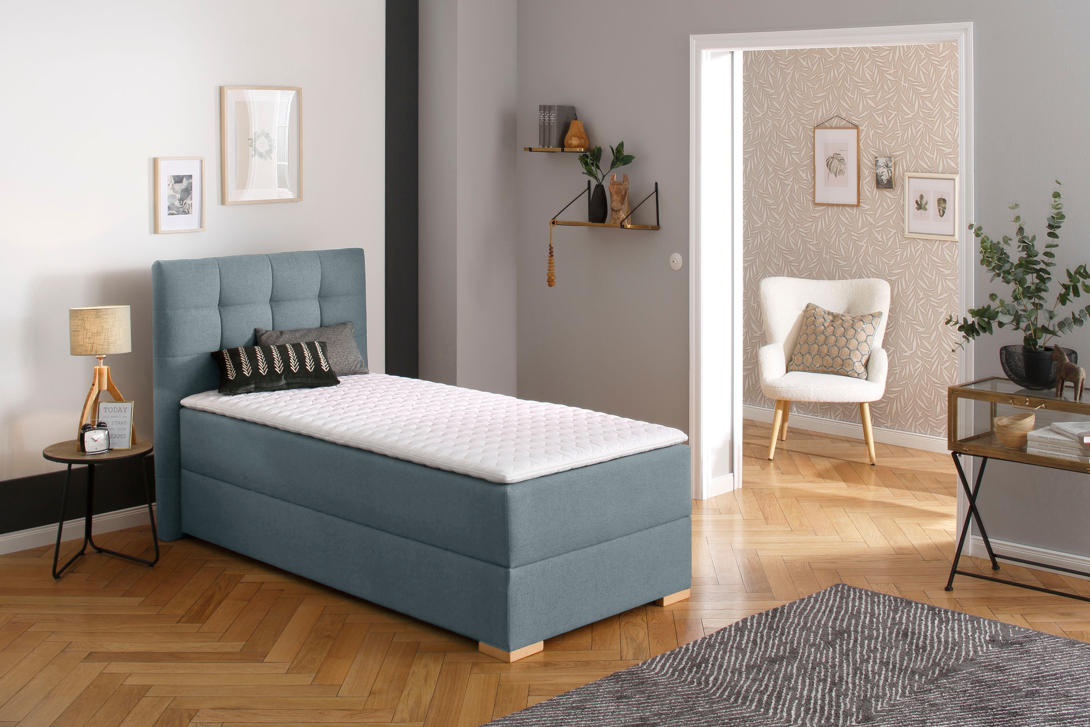 Home affaire Boxbett "Olivet mit Bettkasten" in 4 Farben, 4 Breiten, 2 Matratzenarten, auch in Überlänge 220 cm