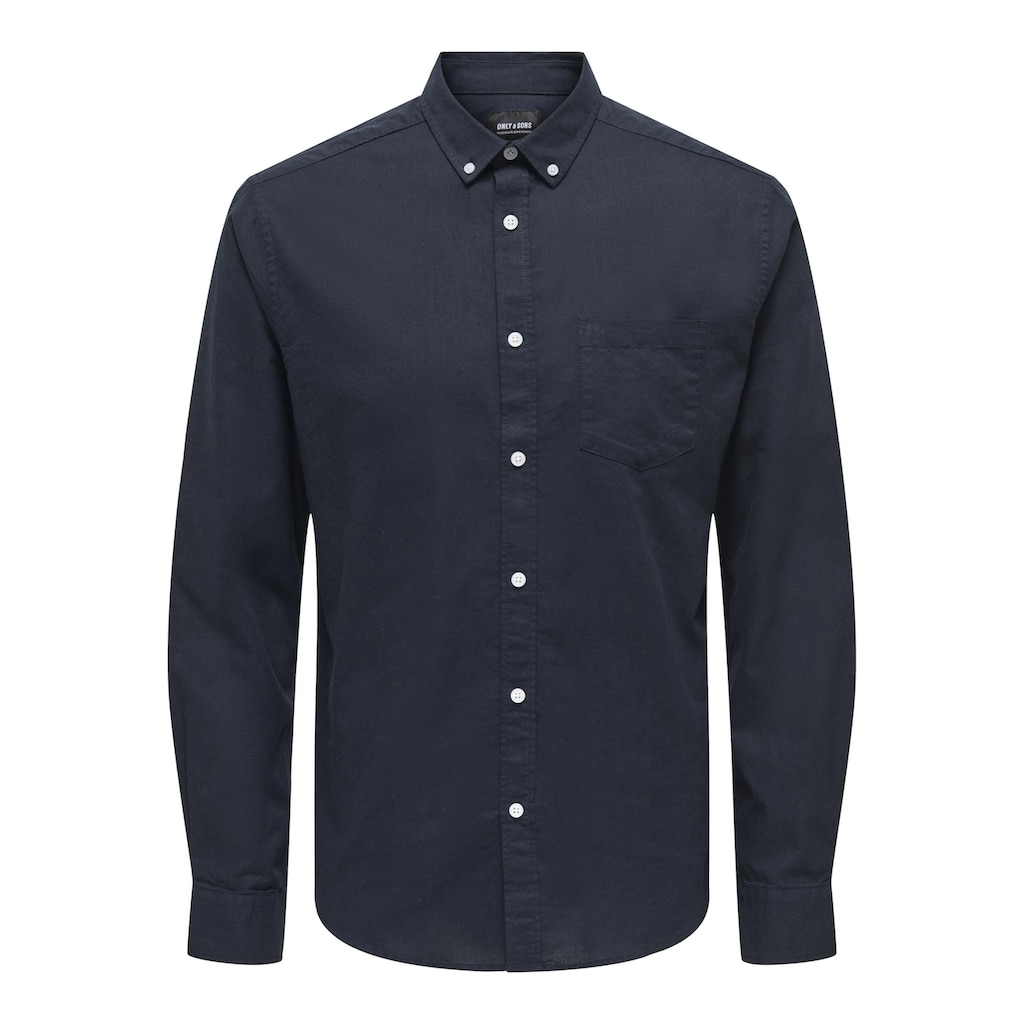 ONLY & SONS Langarmhemd »ONSALVARO SLIM LS OXFORD SHIRT«