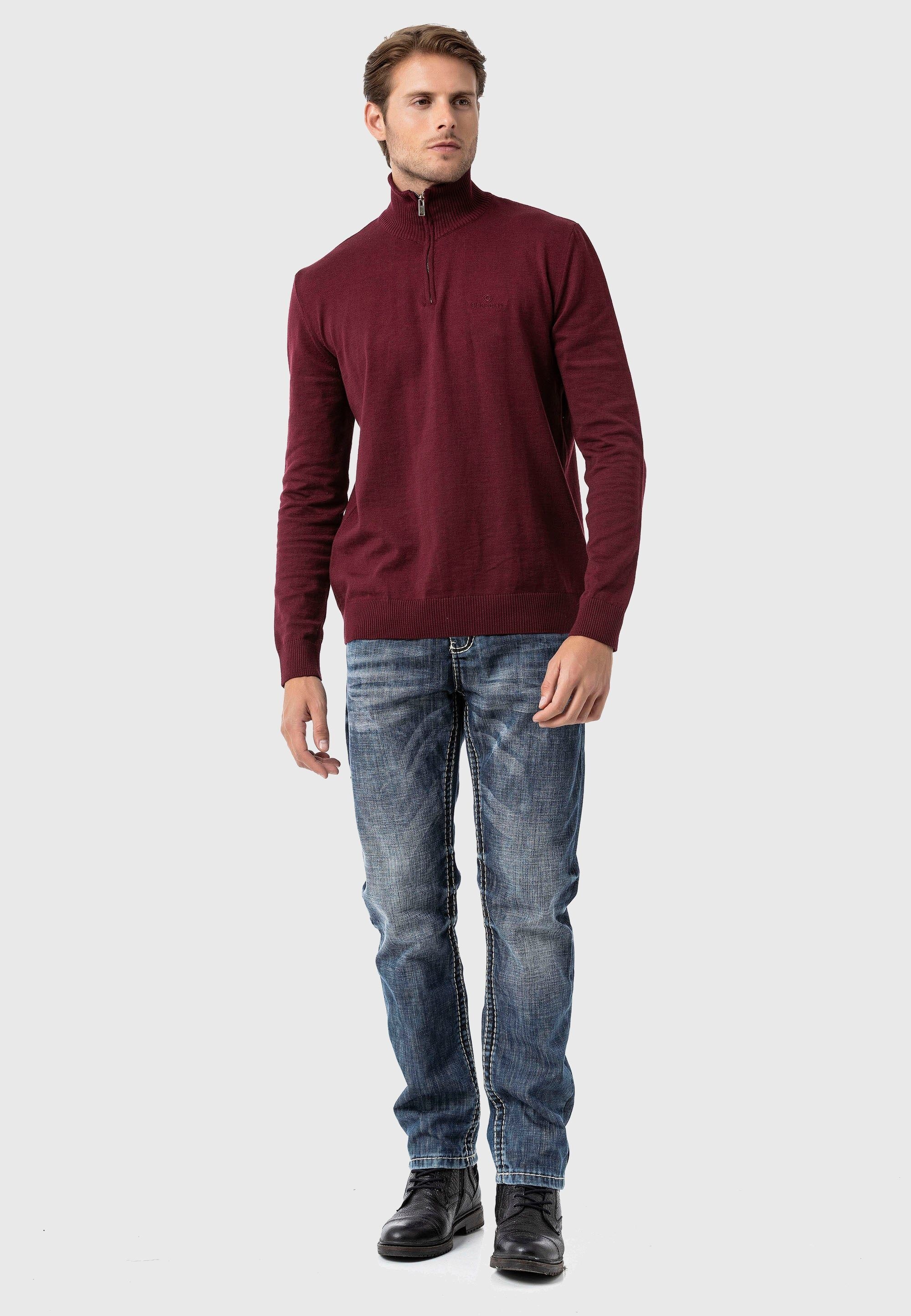Cipo & Baxx Troyer »Pullover«, (1 tlg.), mit Troyer-Kragen