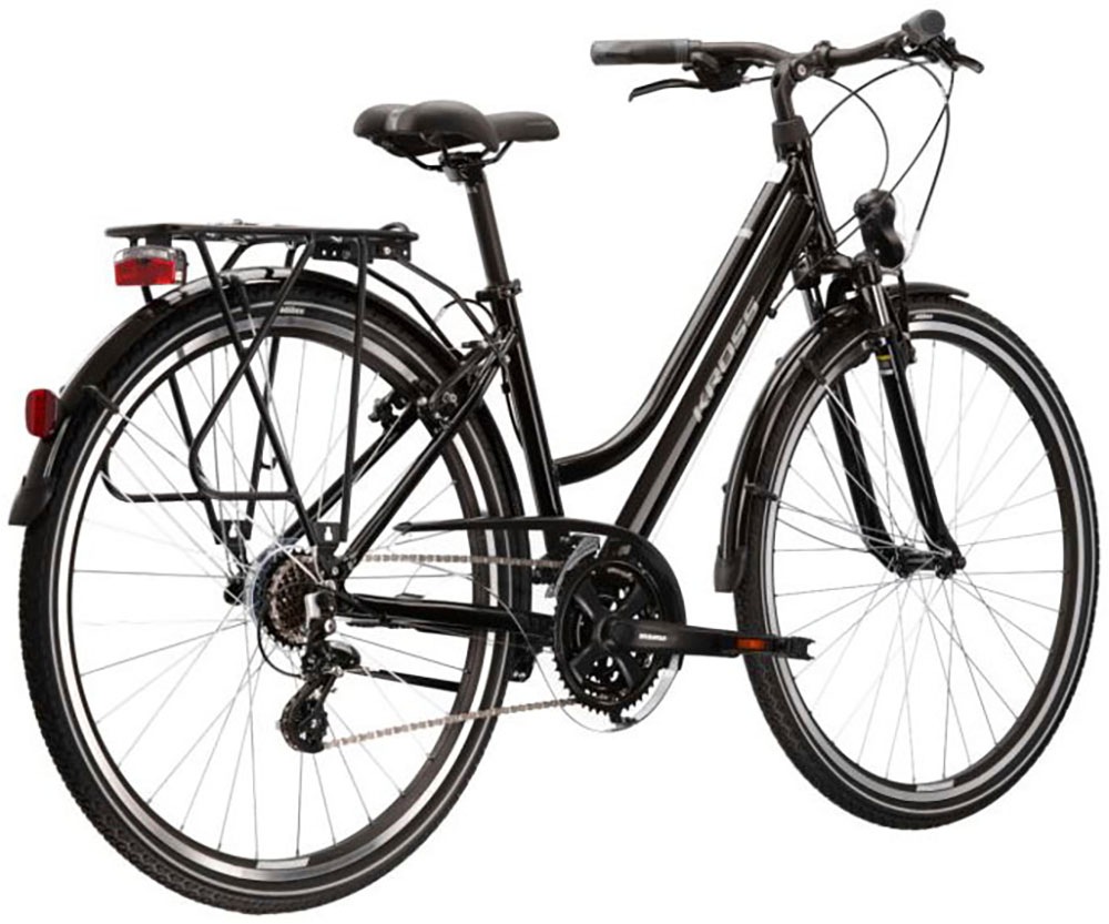 Thumbnail - Kross Trekkingrad "KROSS Trekkingrad Trans 1.0 28" schwarz" 21 Gang Shimano ALTUS M310 Schaltwerk Kettenschaltung