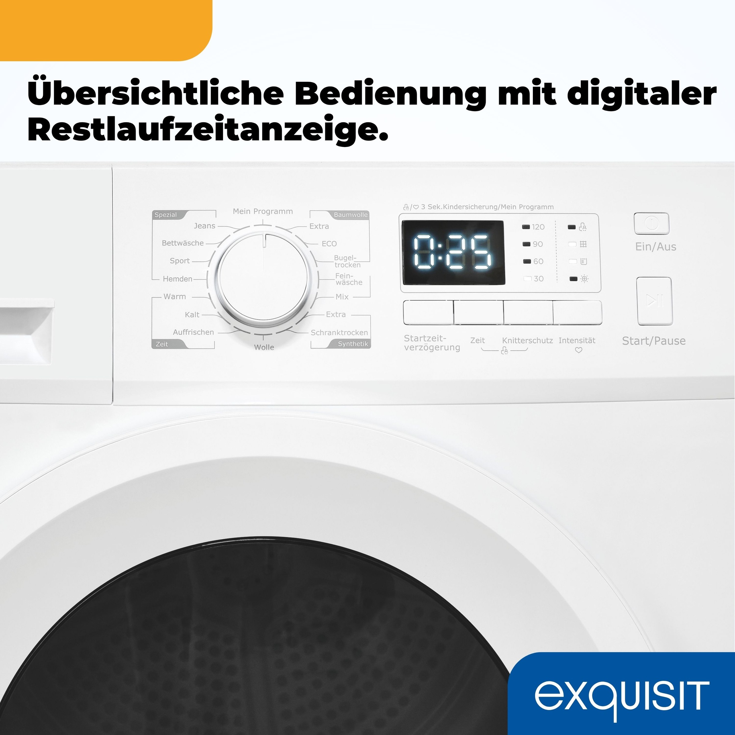 EXQUISIT Wärmepumpentrockner "TWP803-031D weiss", Energieeffizienz: D (A-G), weiß, B:595cm H:850cm T:590cm, Trockner, Wärmepumpentechnologie für weniger Energieverbrauch, sehr sparsam 3