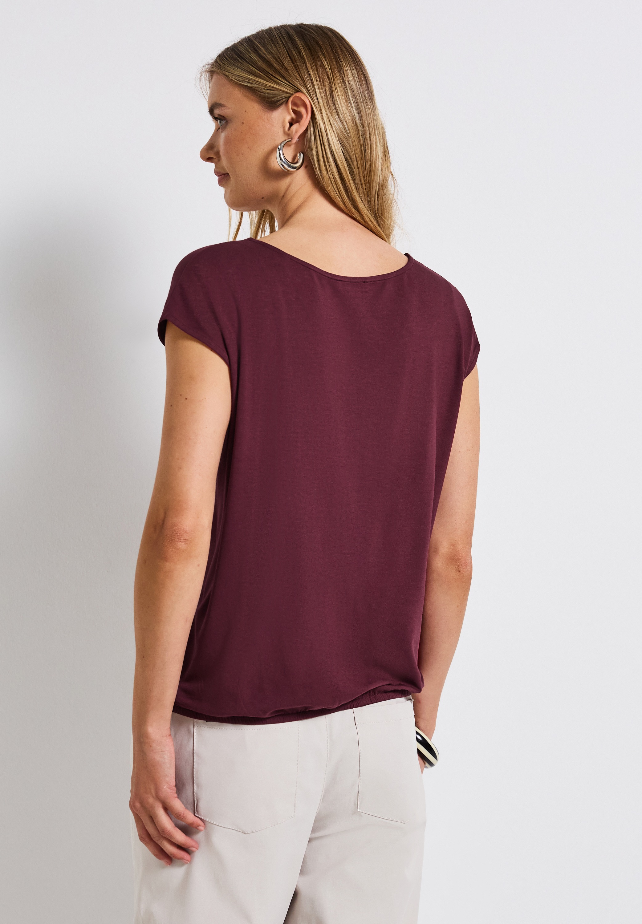 STREET ONE T-Shirt, bestehend aus einem Materialmix günstig online kaufen