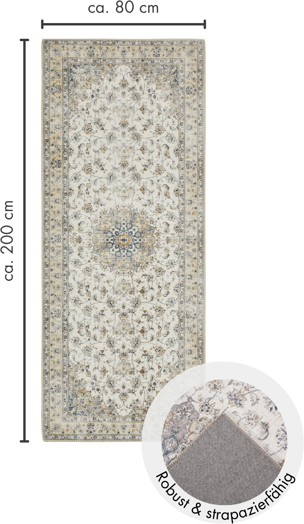 LUXOR living Teppich »Prima 3«, rechteckig, 7 mm Höhe, Kurzflor, Orient-Optik, Vintage Design, auch als Läufer erhältlich