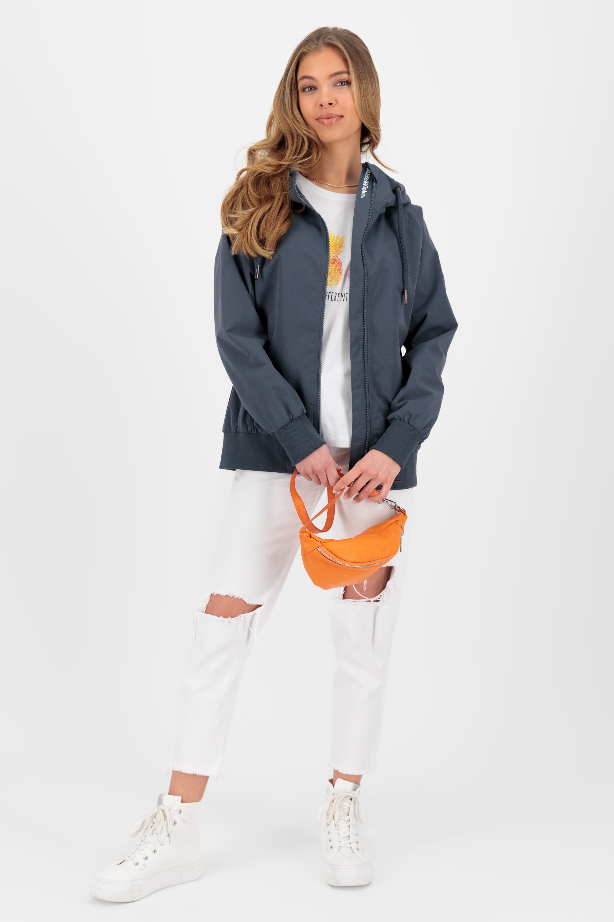 Thumbnail - Alife & Kickin Outdoorjacke "RenitaAKA" mit Kapuze mit Kapuze in bequemen Fit