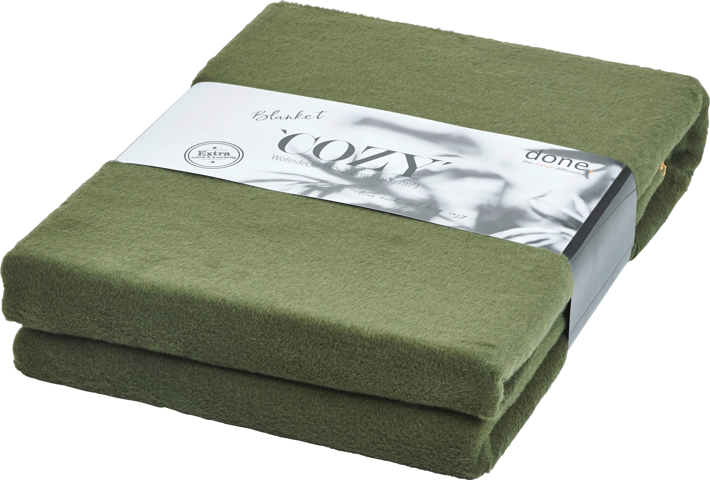 done.® Wohndecke »Cozy«, geketteltem Zierstich, Baumwolle, unifarben