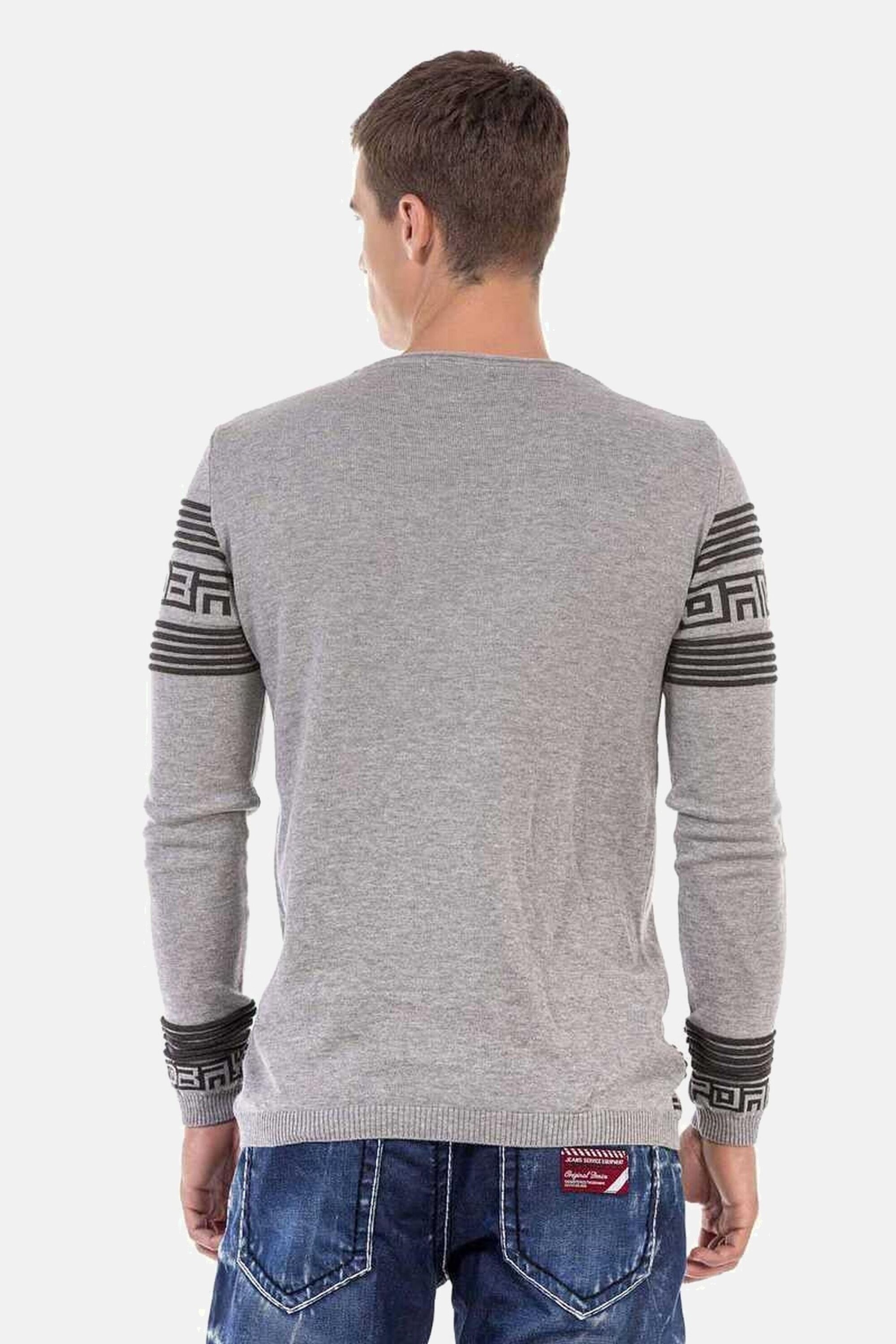 Cipo & Baxx Rundhalspullover »Pullover«, in Streifenoptik, CP243