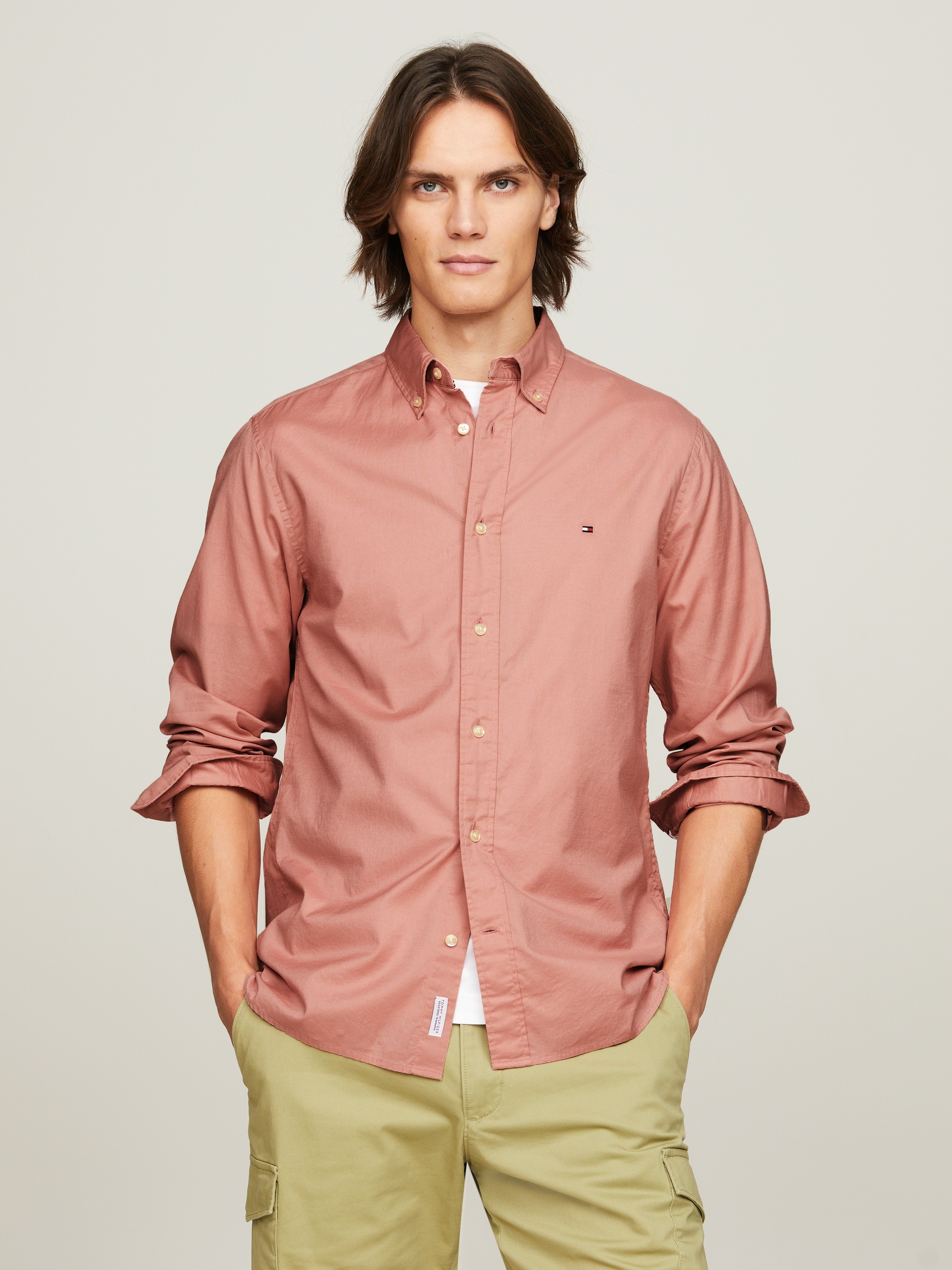 Tommy Hilfiger Langarmhemd "FLEX POPLIN RF SHIRT", mit Tommy Hilfiger Label günstig online kaufen